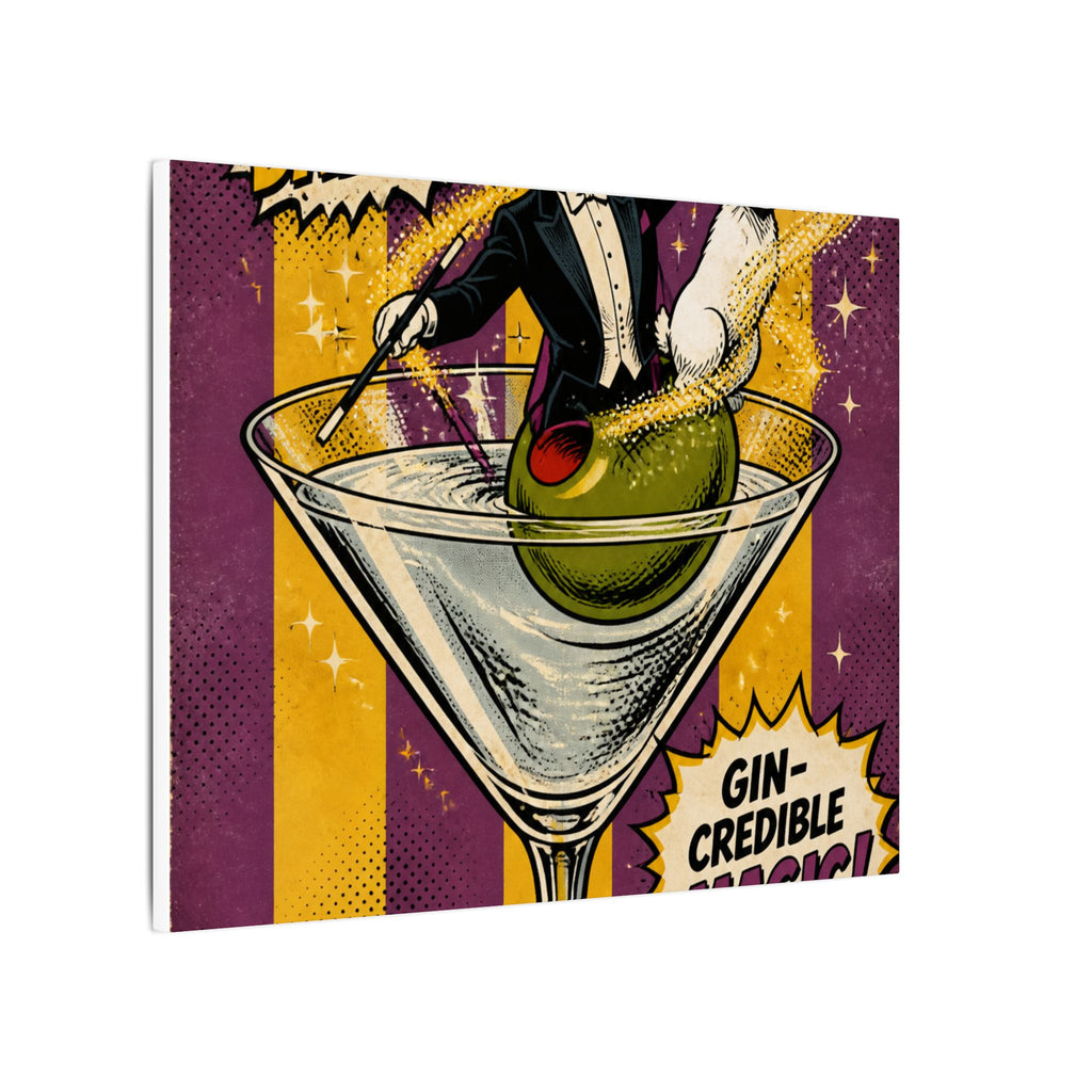 Martini Magician Wall Art Canvas 16×20 Pop Art Living Room Decor Maximalist Print