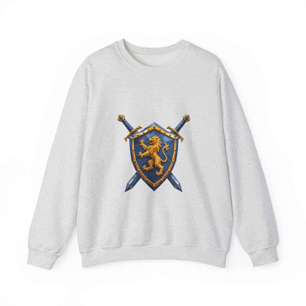 Matching Couple Sweatshirt - Crown & Shield Matching Couple Premium Fleece Sweatshirt Geometric Art His Hers Love Gift - Design B