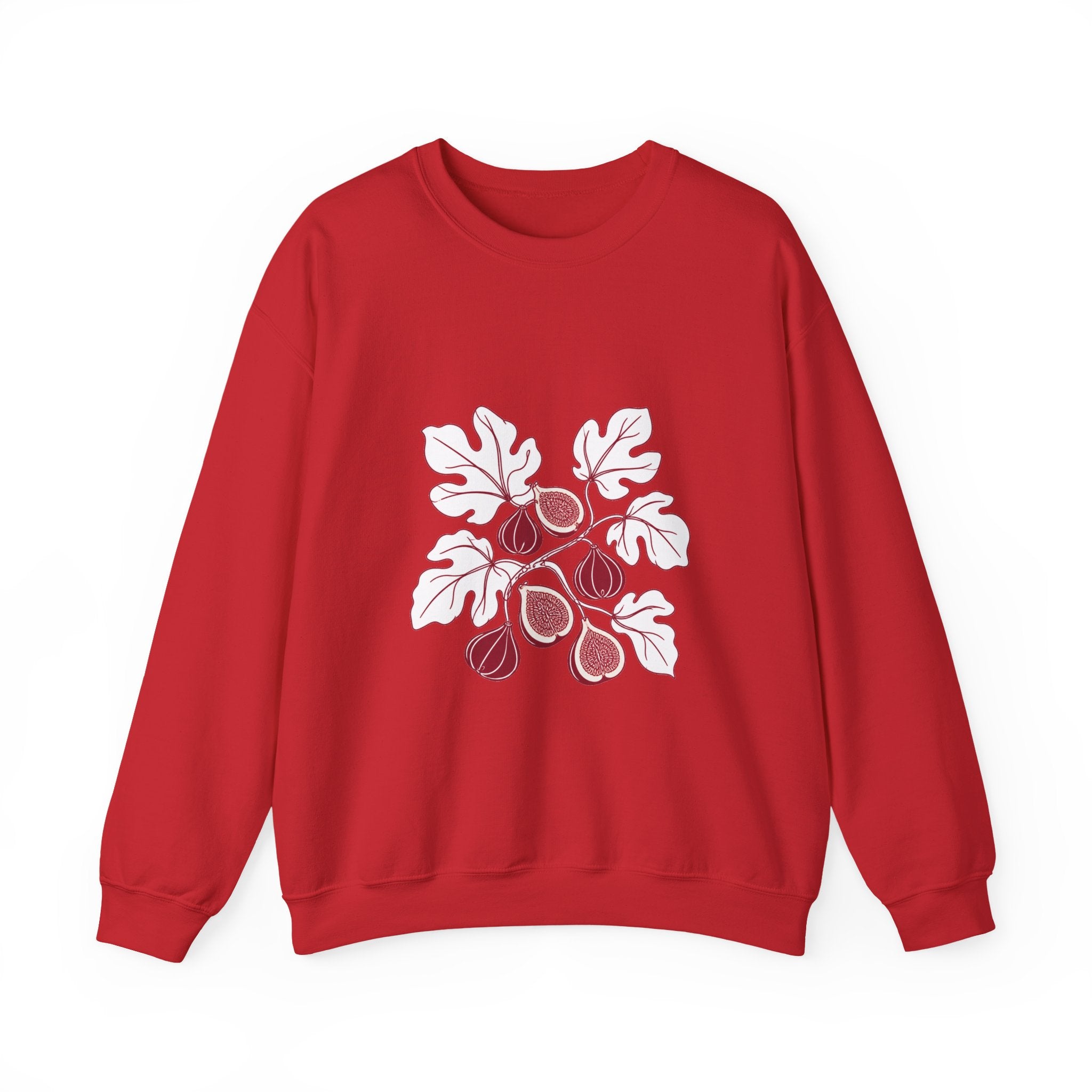 Matching Couple Sweatshirt - Olive Branch & Fig Matching Couple Crewneck Sweatshirt Minimalist Art His Hers Valentine Gift - Design B