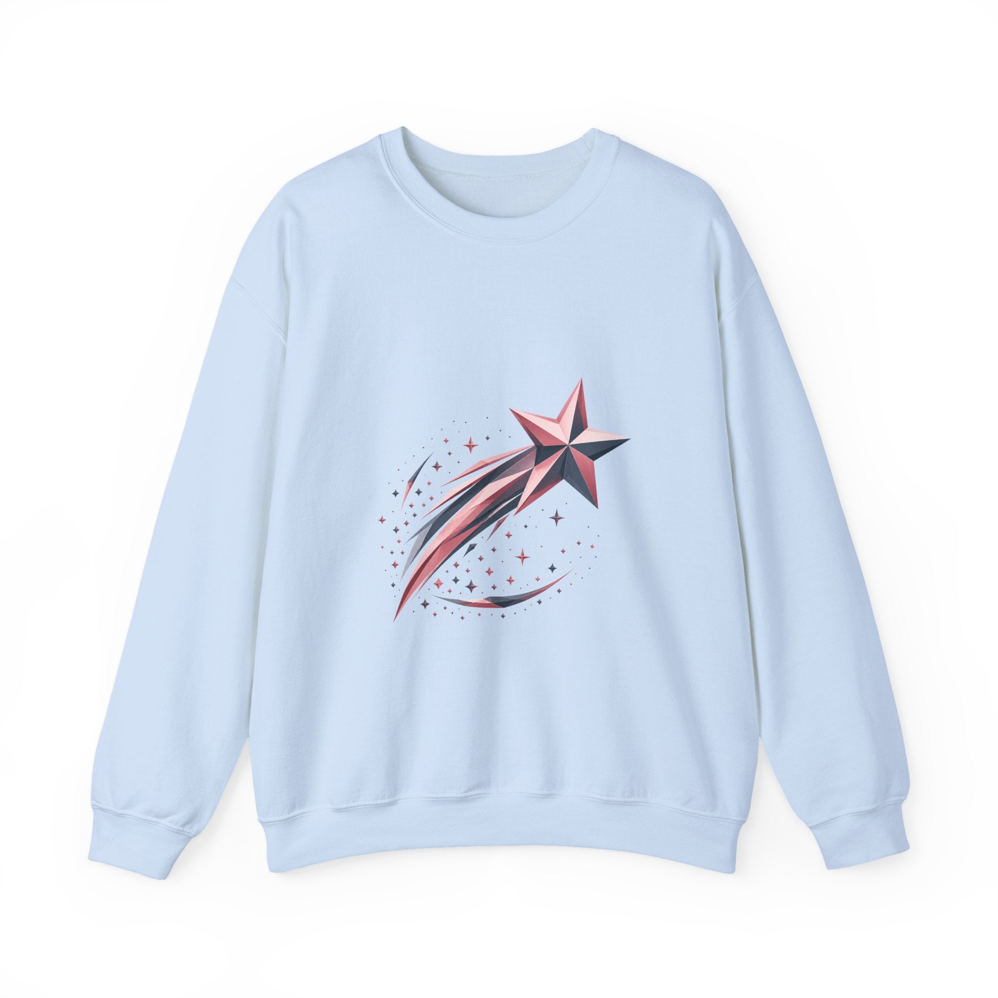 Matching Couple Sweatshirt - Shooting Star & North Star Matching Couple Crewneck Sweatshirt Geometric Art His Hers Couple Gift - Design A