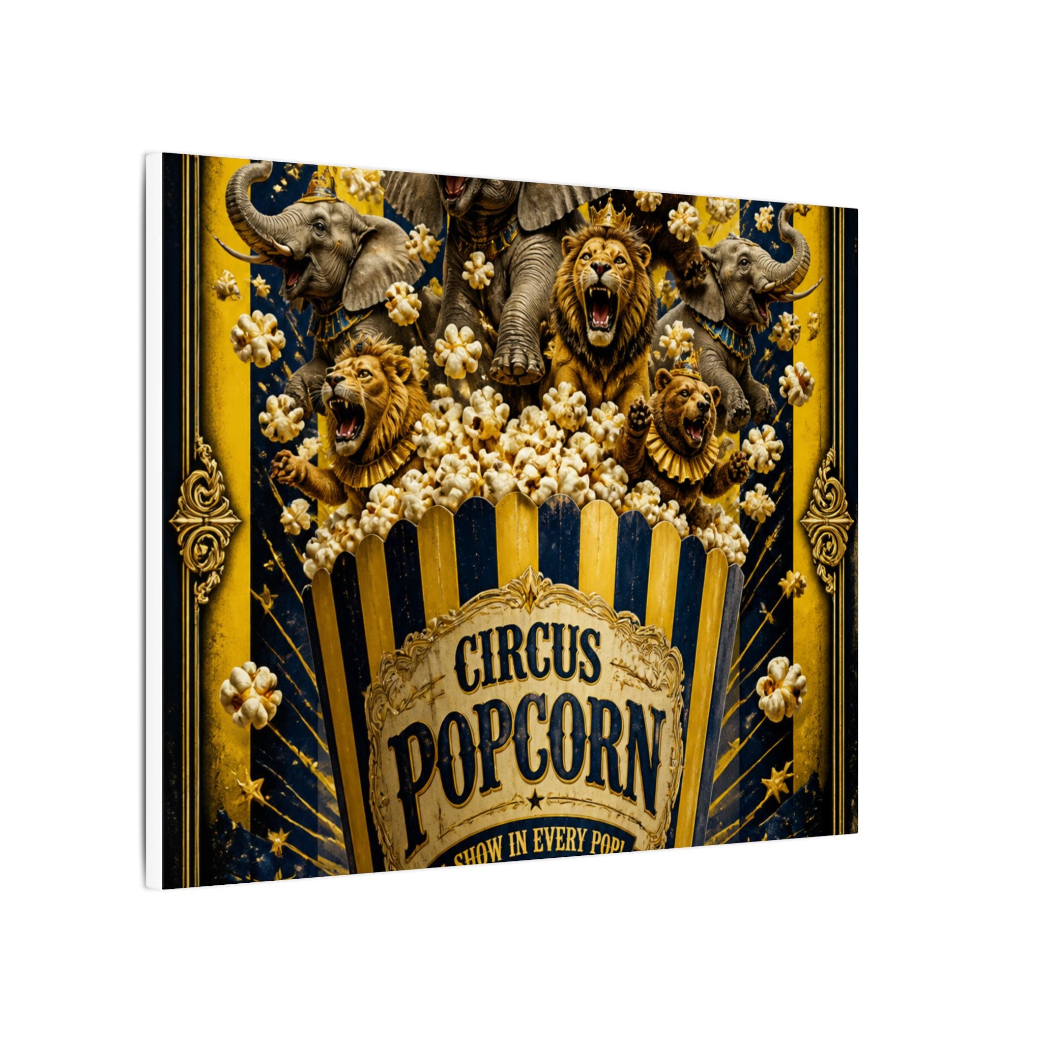 Popcorn Box Animals Wall Art Canvas 24×36 Baroque Studio Decor Maximalist Print