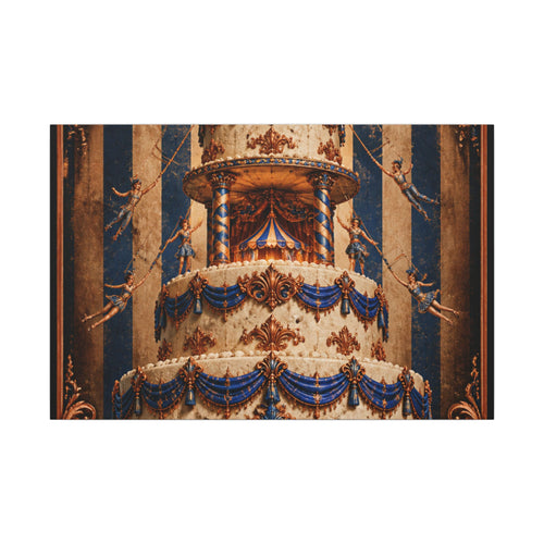 Birthday Cake Trapeze Wall Art Canvas 16×20 Baroque Home Office Decor Maximalist Print