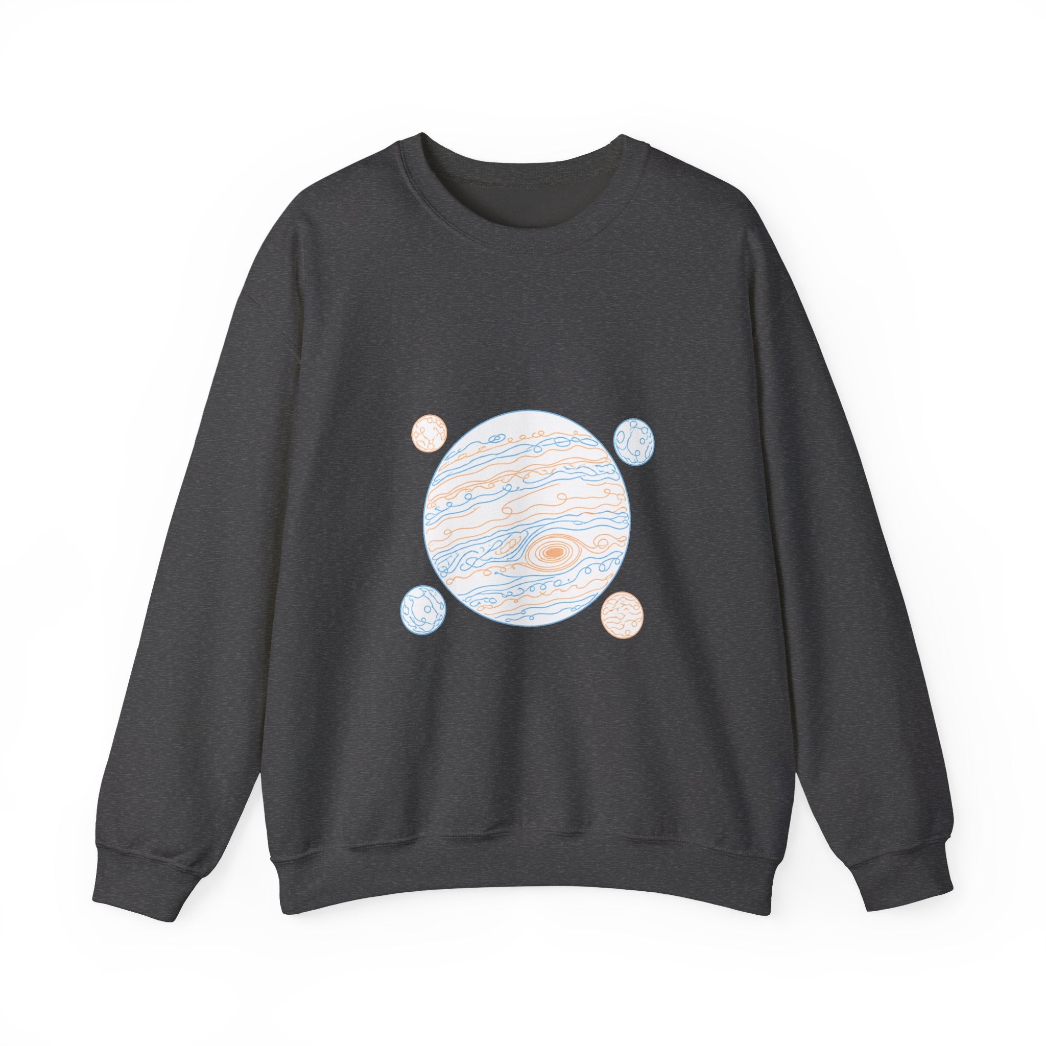 Matching Couple Sweatshirt - Saturn & Jupiter Matching Couple Premium Fleece Sweatshirt Minimalist Art His Hers Christmas Gift - Design B