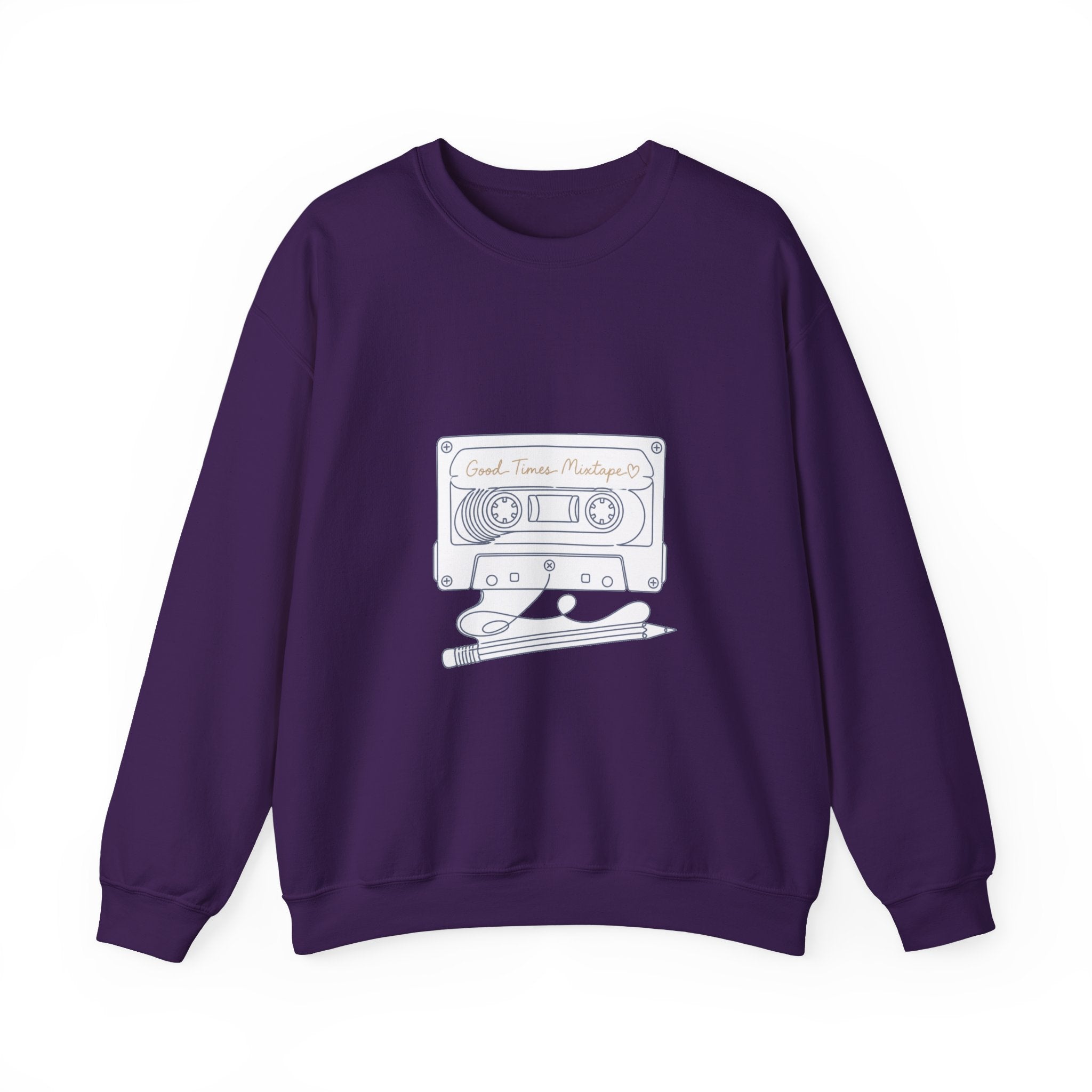 Matching Couple Sweatshirt - Vinyl & Cassette Matching Couple Crewneck Sweatshirt Minimalist Art His Hers Valentine Gift - Design B