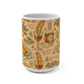 Biscotti & Vin Santo 15oz Ceramic Mug Mediterranean Kitchen Botanical Design Italian Cottagecore Gift