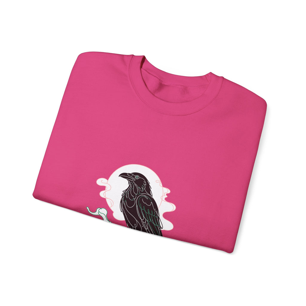 Matching Couple Sweatshirt - Raven & Swan Matching Couple Crewneck Sweatshirt Minimalist Art His Hers Valentine Gift - Design A