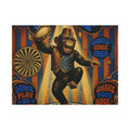 Dancing Monkey Wall Art Canvas 24×36 Psychedelic Dining Room Decor Maximalist Print