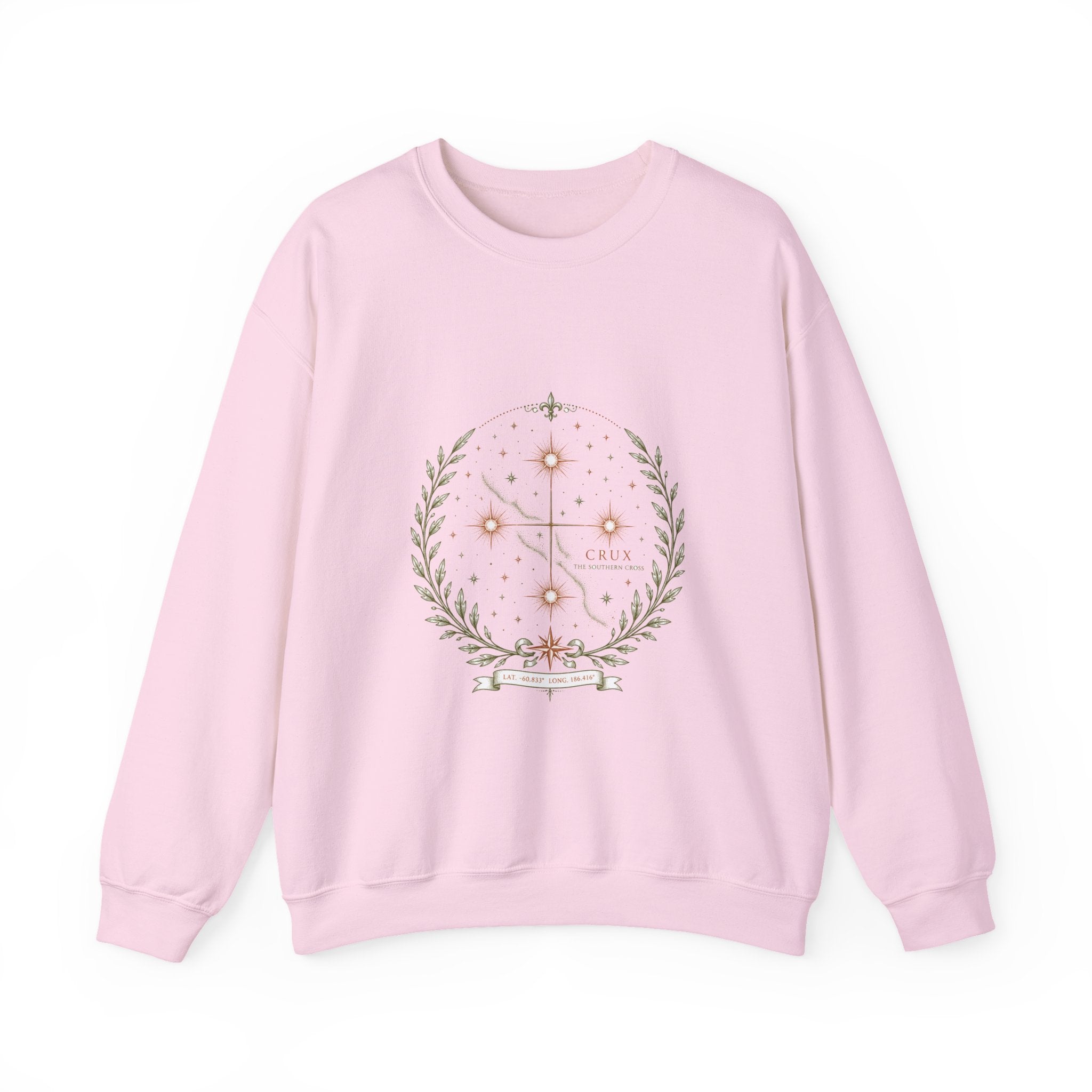 Matching Couple Sweatshirt - Aurora & Southern Cross Matching Couple Premium Fleece Sweatshirt Vintage Art His Hers Honeymoon Gift - Design B