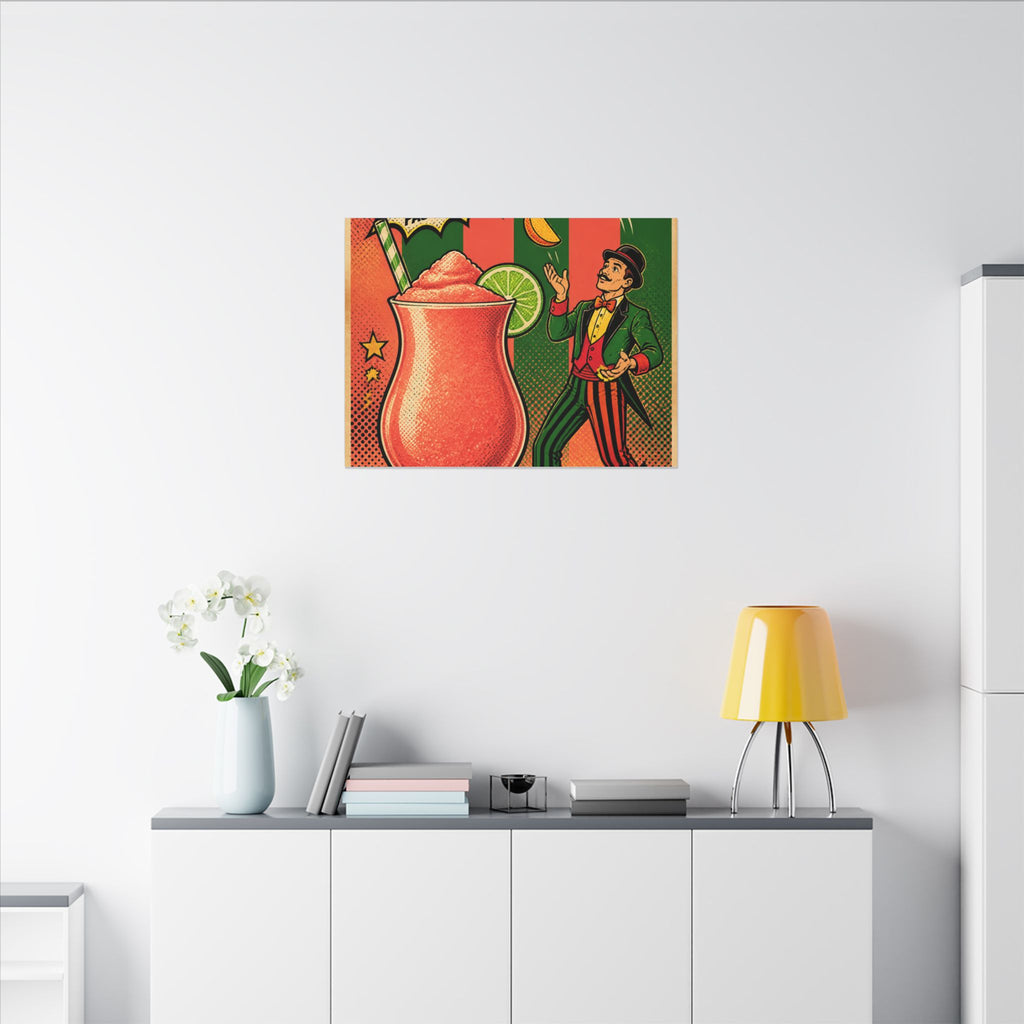Daiquiri Fruit Juggler Wall Art Canvas 16×20 Pop Art Living Room Decor Maximalist Print