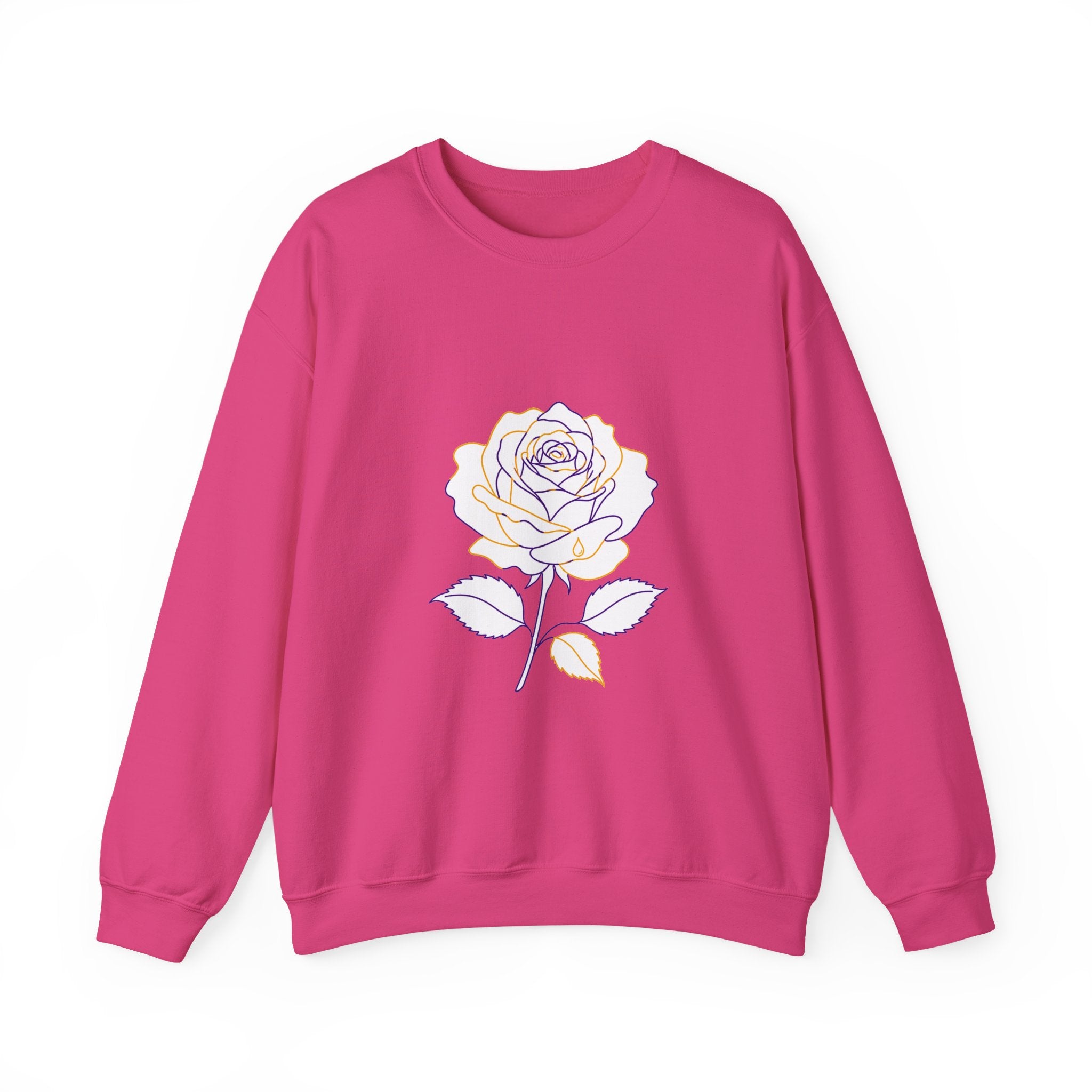 Matching Couple Sweatshirt - Rose & Thorn Matching Couple Premium Fleece Sweatshirt Minimalist Art His Hers Christmas Gift - Design A
