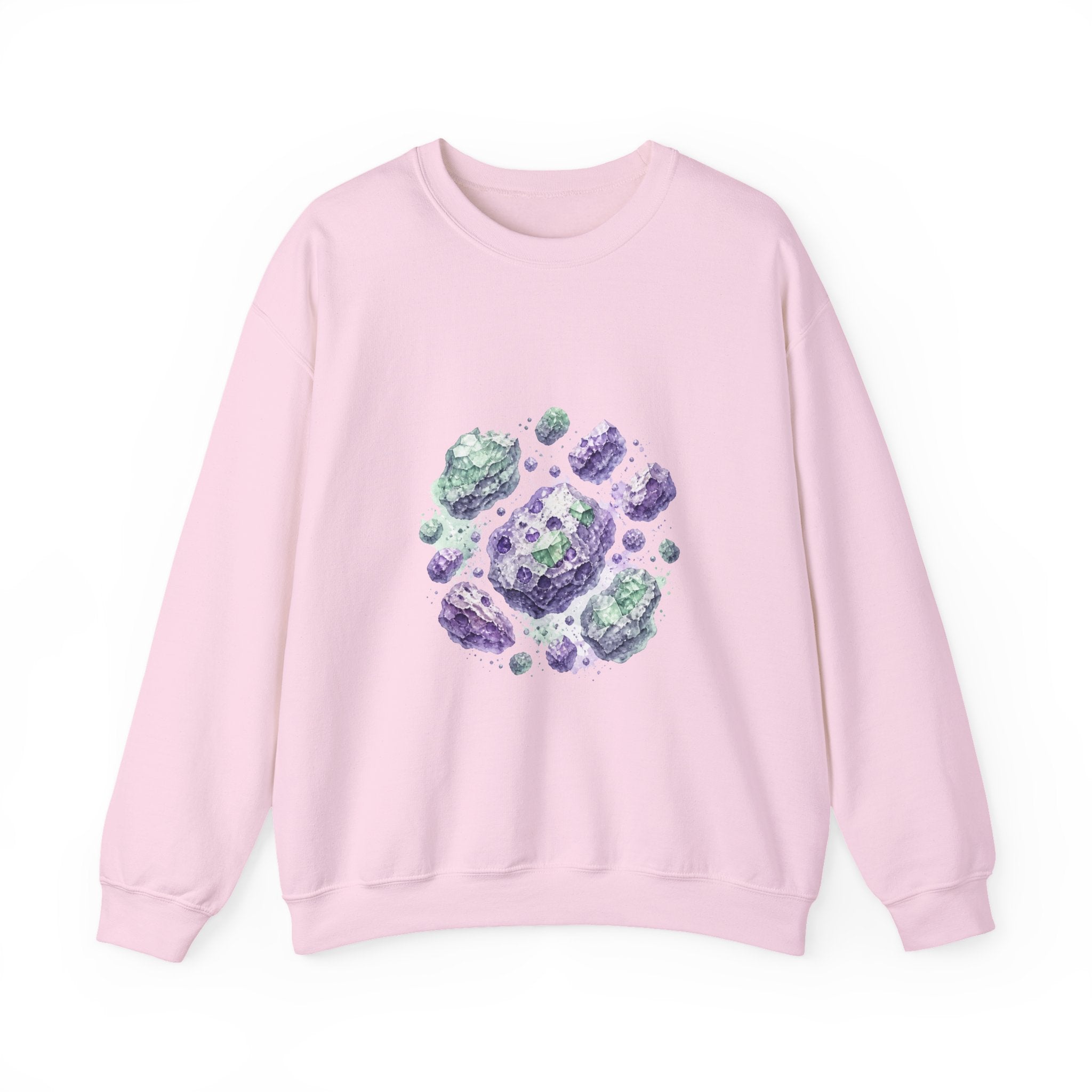 Matching Couple Sweatshirt - Comet & Asteroid Matching Couple Premium Fleece Sweatshirt Watercolor Art His Hers Birthday Gift - Design B
