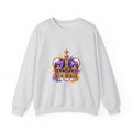 Matching Couple Sweatshirt - Crown & Shield Matching Couple Premium Fleece Sweatshirt Watercolor Art His Hers Birthday Gift - Design A