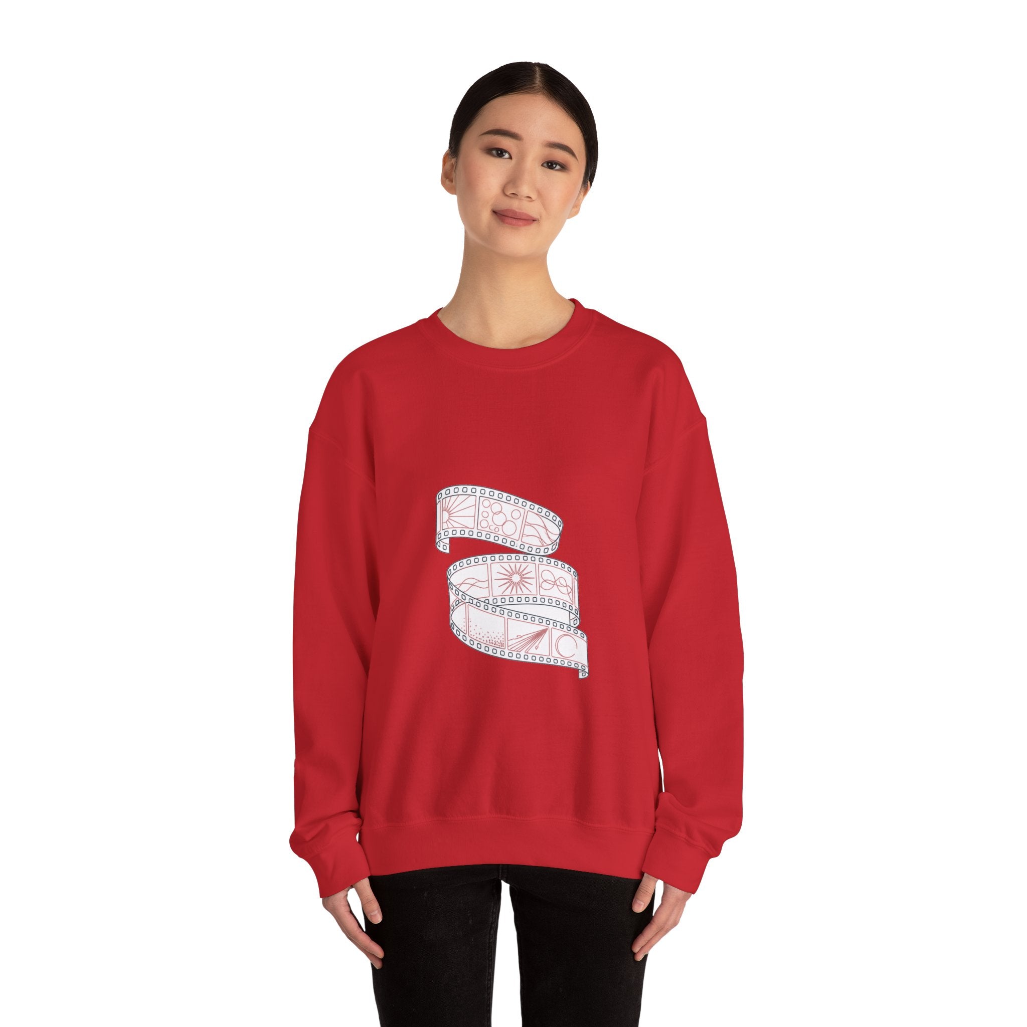 Matching Couple Sweatshirt - Camera & Film Matching Couple Comfort Colors Crew Minimalist Art His Hers Christmas Gift - Design B