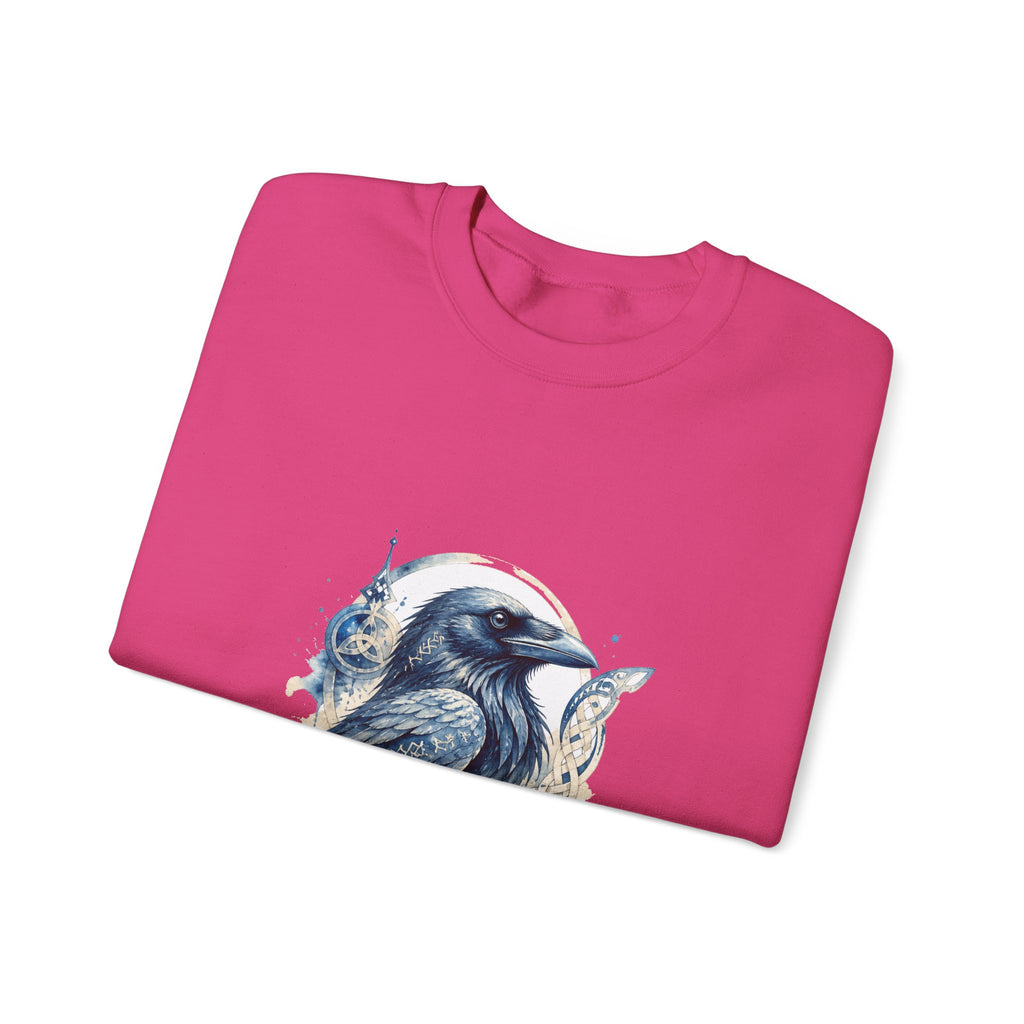 Matching Couple Sweatshirt - Huginn & Muninn Matching Couple Comfort Colors Crew Watercolor Art His Hers Birthday Gift - Design A