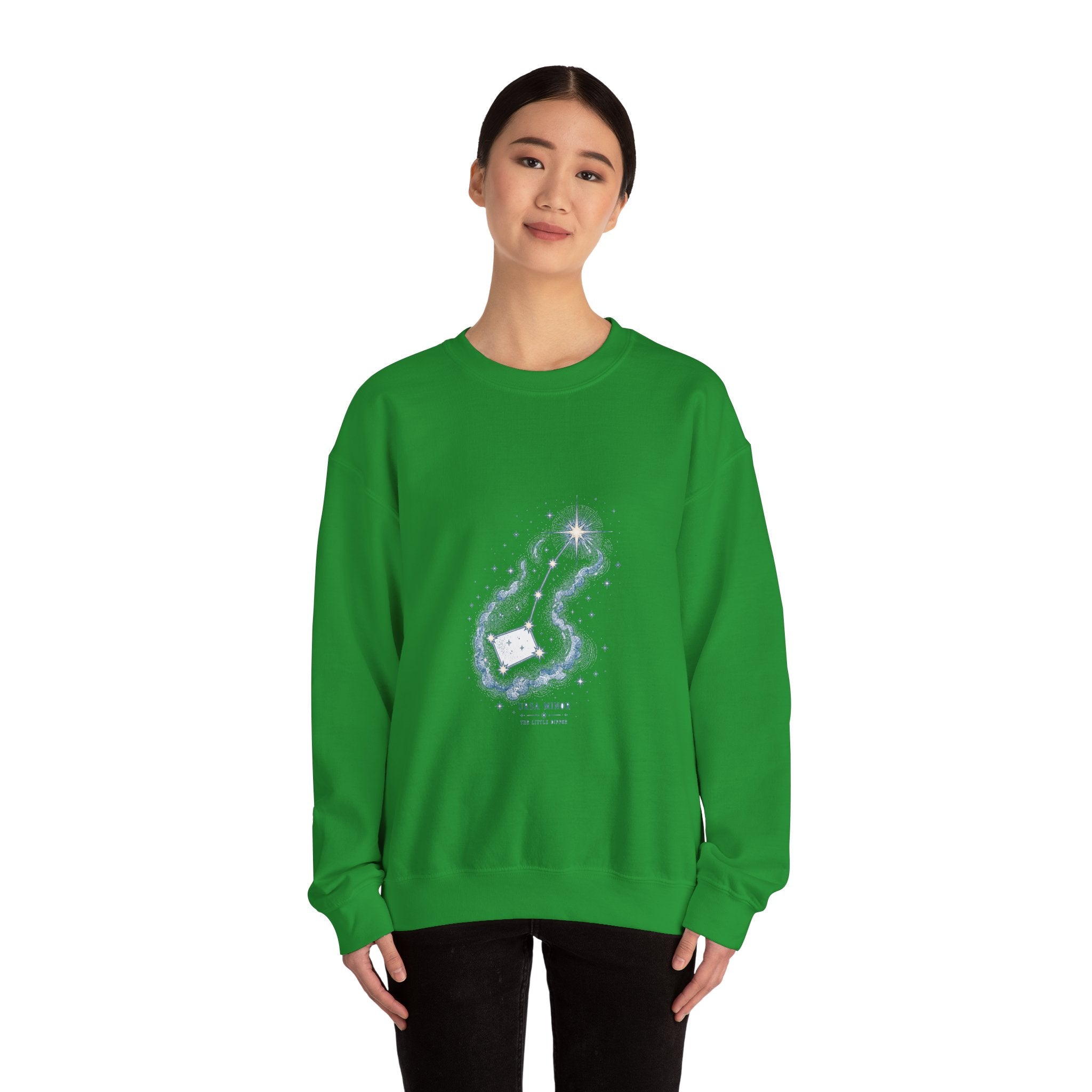 Matching Couple Sweatshirt - Big & Little Dipper Matching Couple Premium Fleece Sweatshirt Hand-Drawn Art His Hers Anniversary Gift - Design B