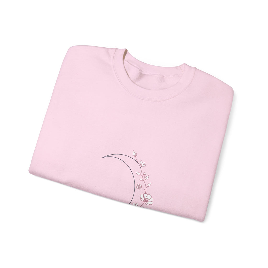 Matching Couple Sweatshirt - Waxing & Waning Moon Matching Couple Comfort Colors Crew Minimalist Art His Hers Christmas Gift - Design A
