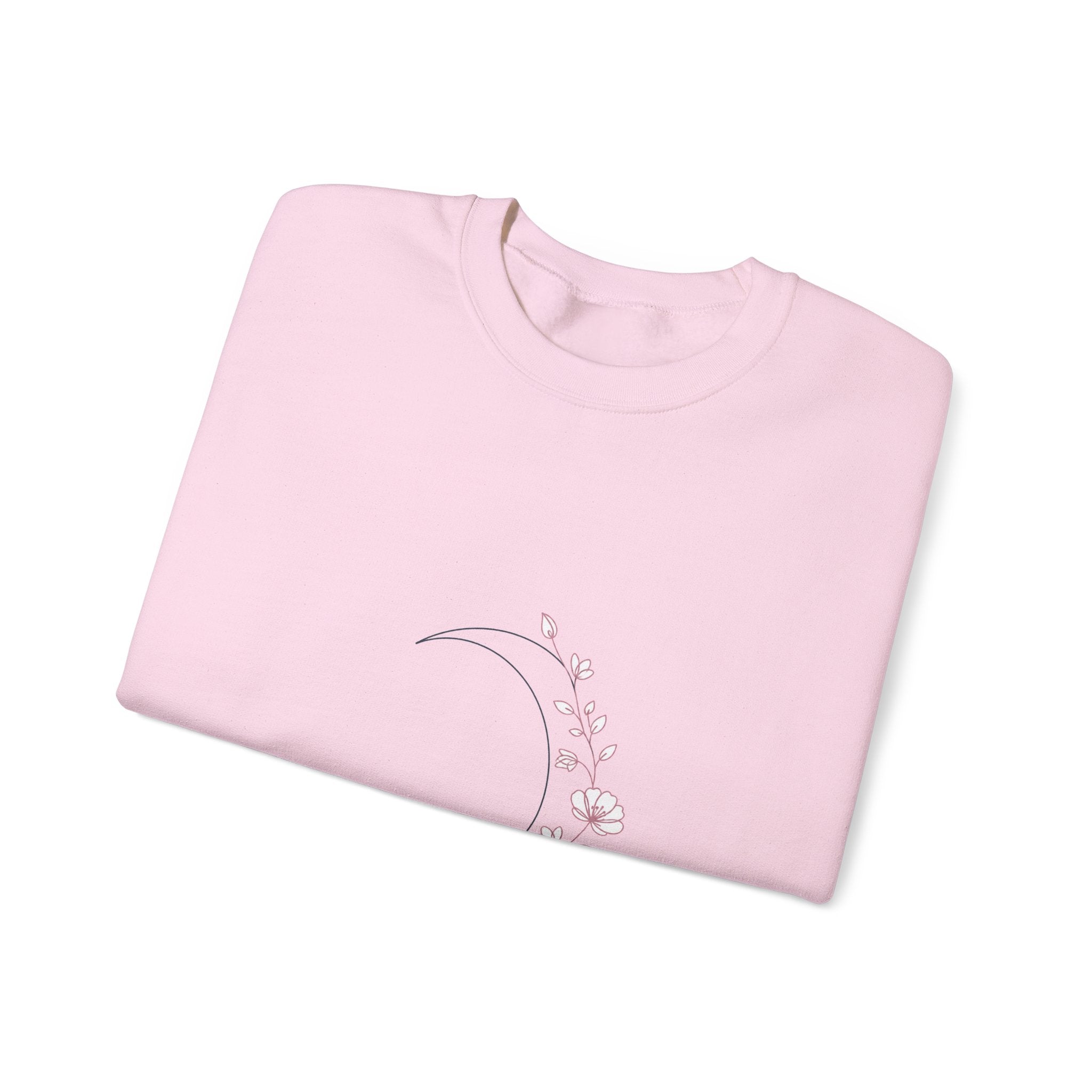 Matching Couple Sweatshirt - Waxing & Waning Moon Matching Couple Comfort Colors Crew Minimalist Art His Hers Christmas Gift - Design A