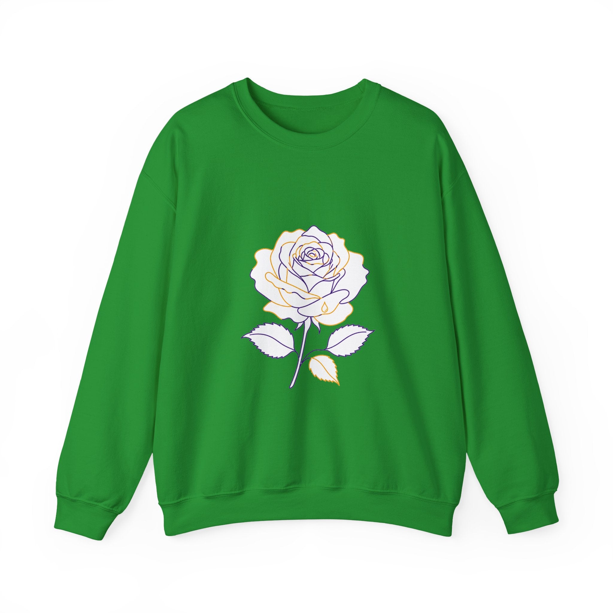 Matching Couple Sweatshirt - Rose & Thorn Matching Couple Premium Fleece Sweatshirt Minimalist Art His Hers Christmas Gift - Design A