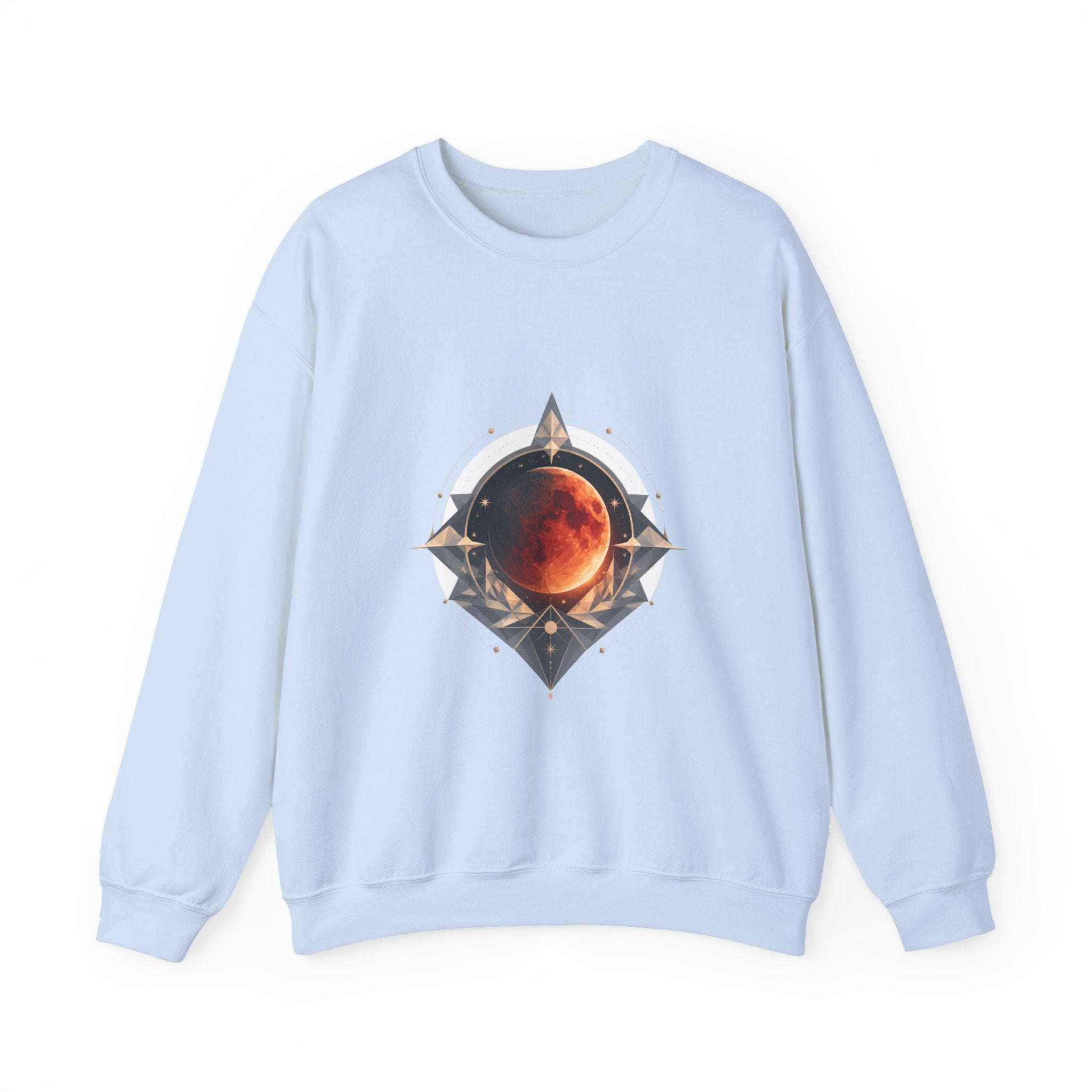 Matching Couple Sweatshirt - Solar & Lunar Eclipse Matching Couple Premium Fleece Sweatshirt Geometric Art His Hers Love Gift - Design B