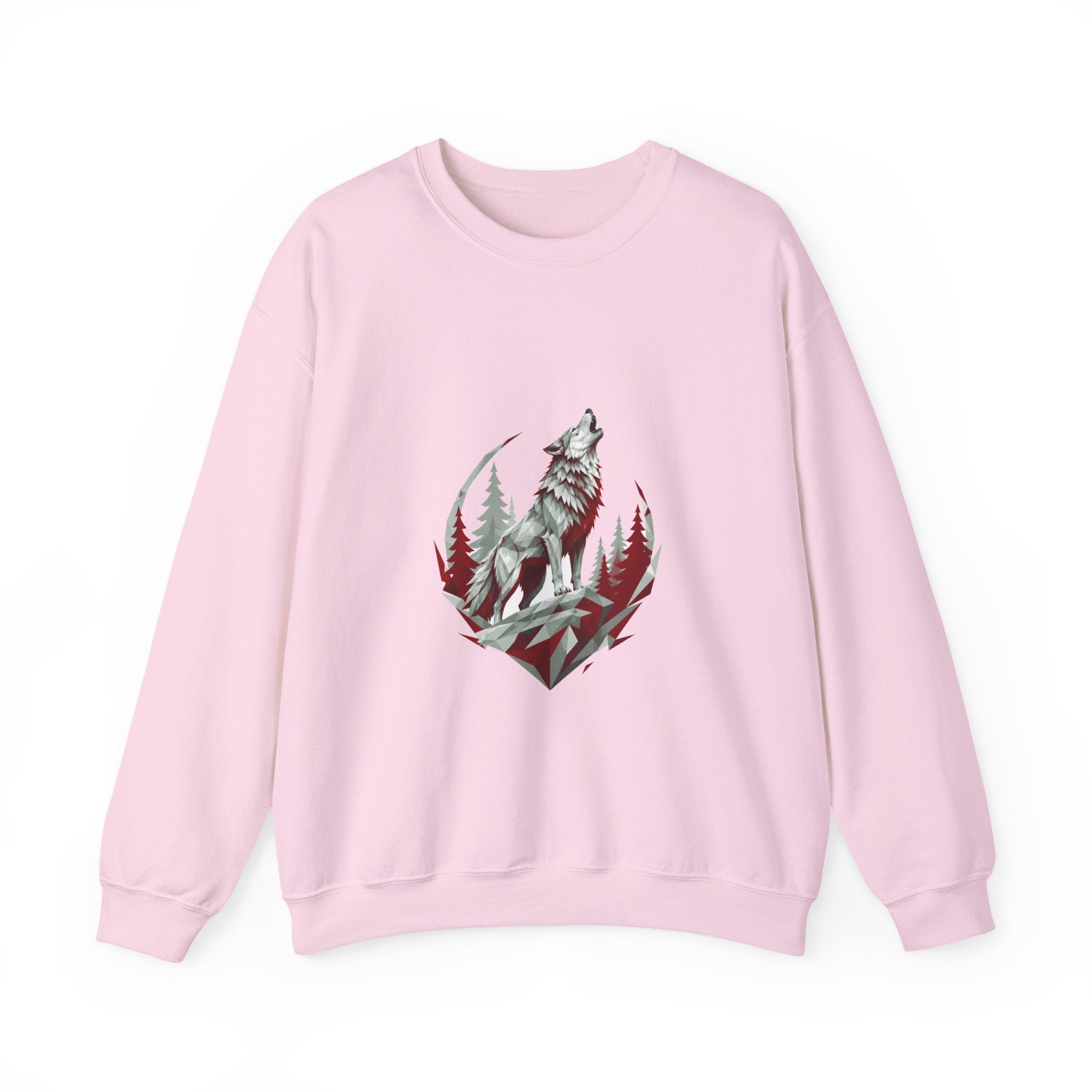 Matching Couple Sweatshirt - Wolf & Dove Matching Couple Premium Fleece Sweatshirt Geometric Art His Hers Love Gift - Design A