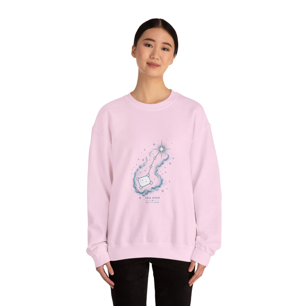 Matching Couple Sweatshirt - Big & Little Dipper Matching Couple Premium Fleece Sweatshirt Hand-Drawn Art His Hers Anniversary Gift - Design B