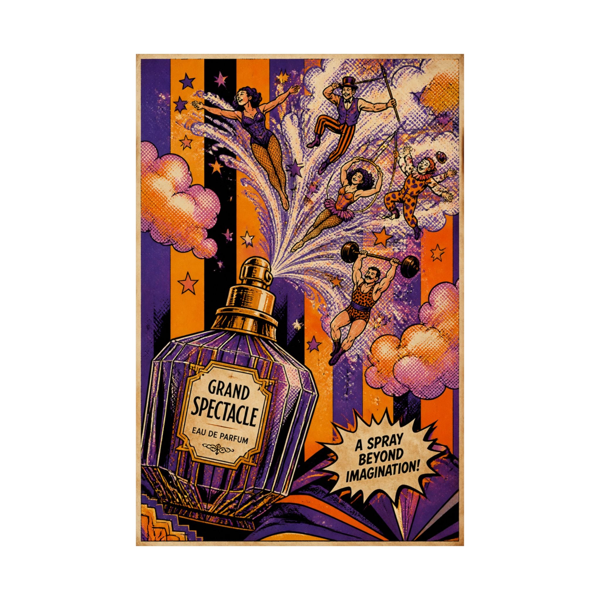 Perfume Bottle Fountain Wall Art Poster 24×36 Pop Art Restaurant Decor Maximalist Print