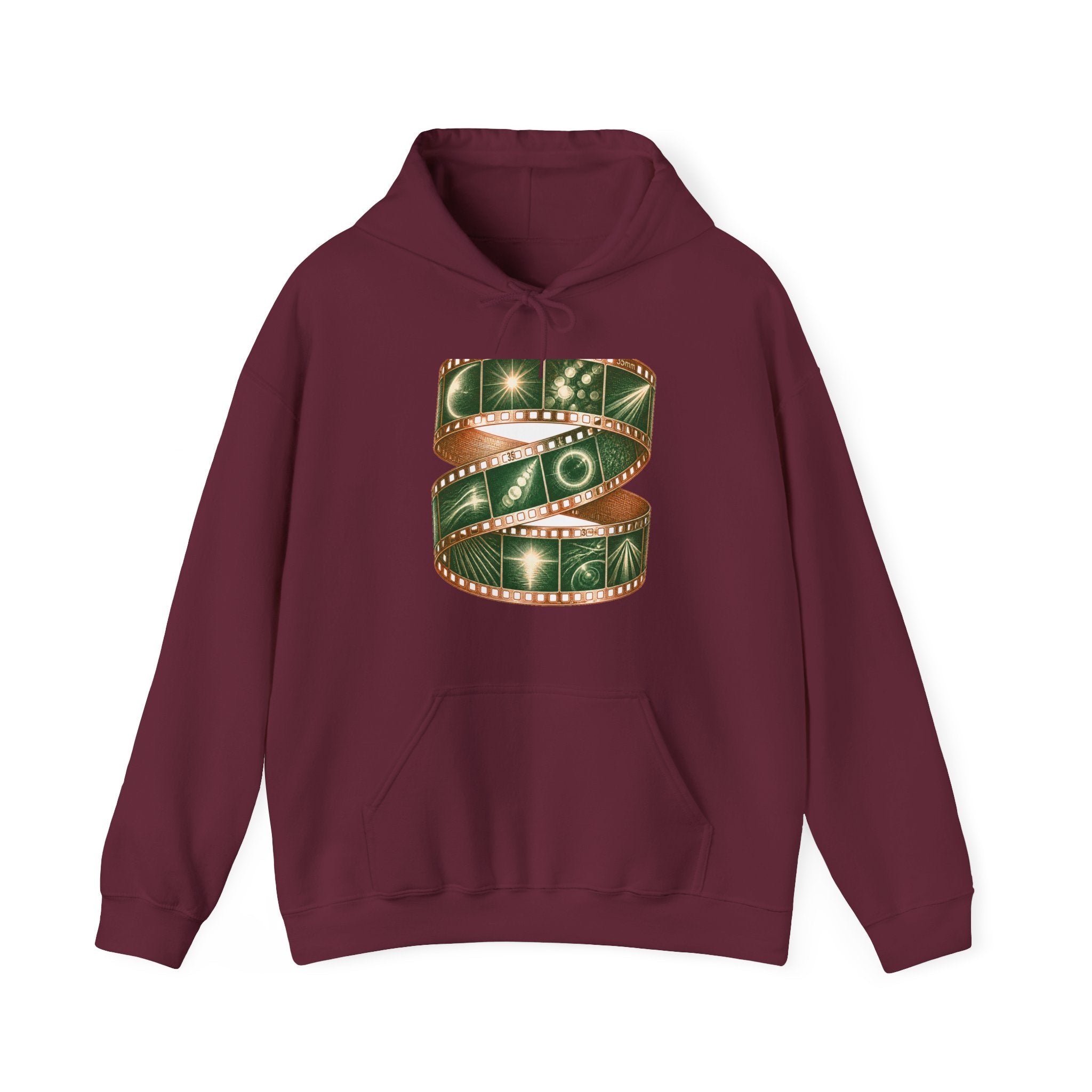 Matching Couple Sweatshirt - Camera & Film Matching Couple Hooded Sweatshirt Vintage Art His Hers Wedding Gift - Design B