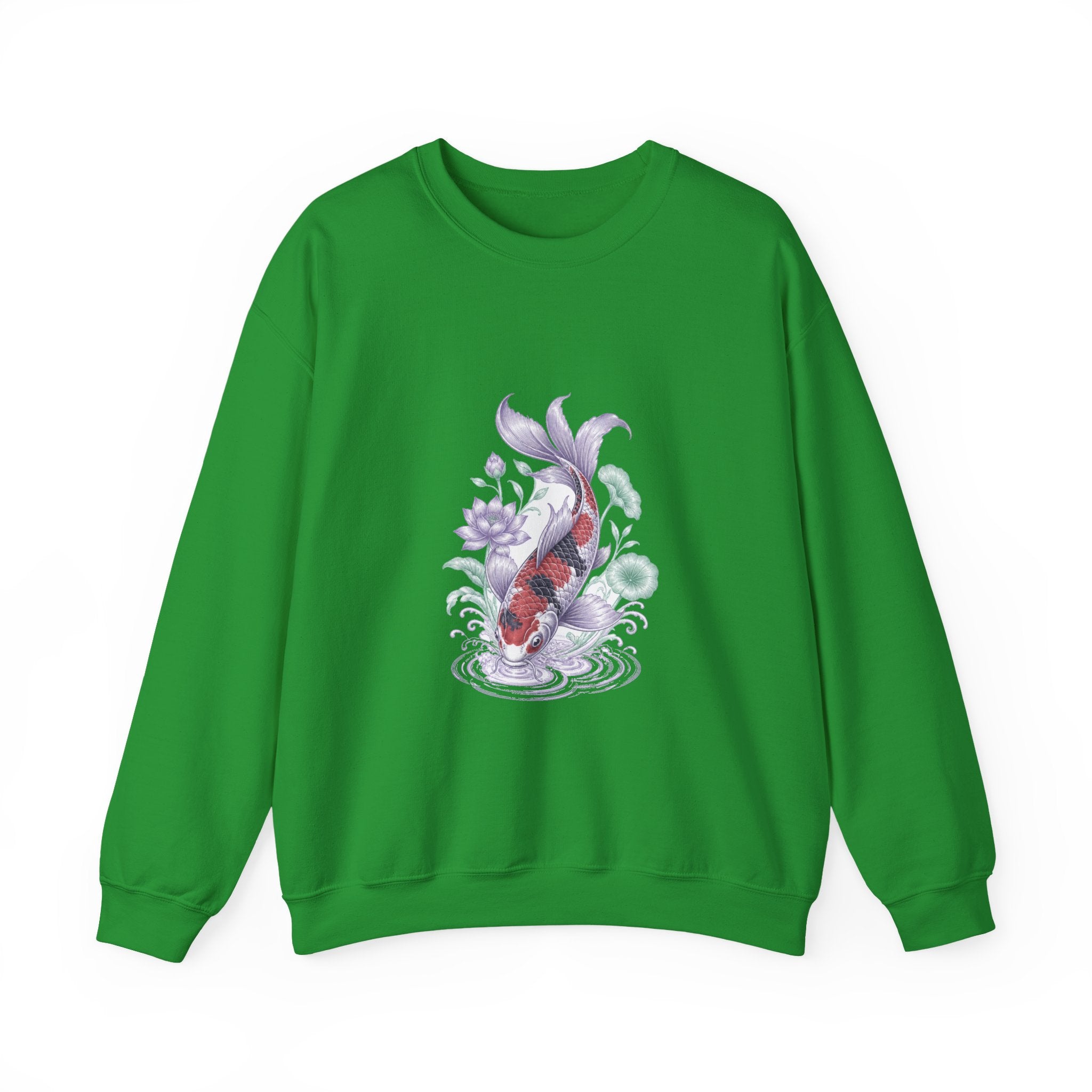 Matching Couple Sweatshirt - Koi Fish Yin Yang Matching Couple Crewneck Sweatshirt Vintage Art His Hers Wedding Gift - Design B