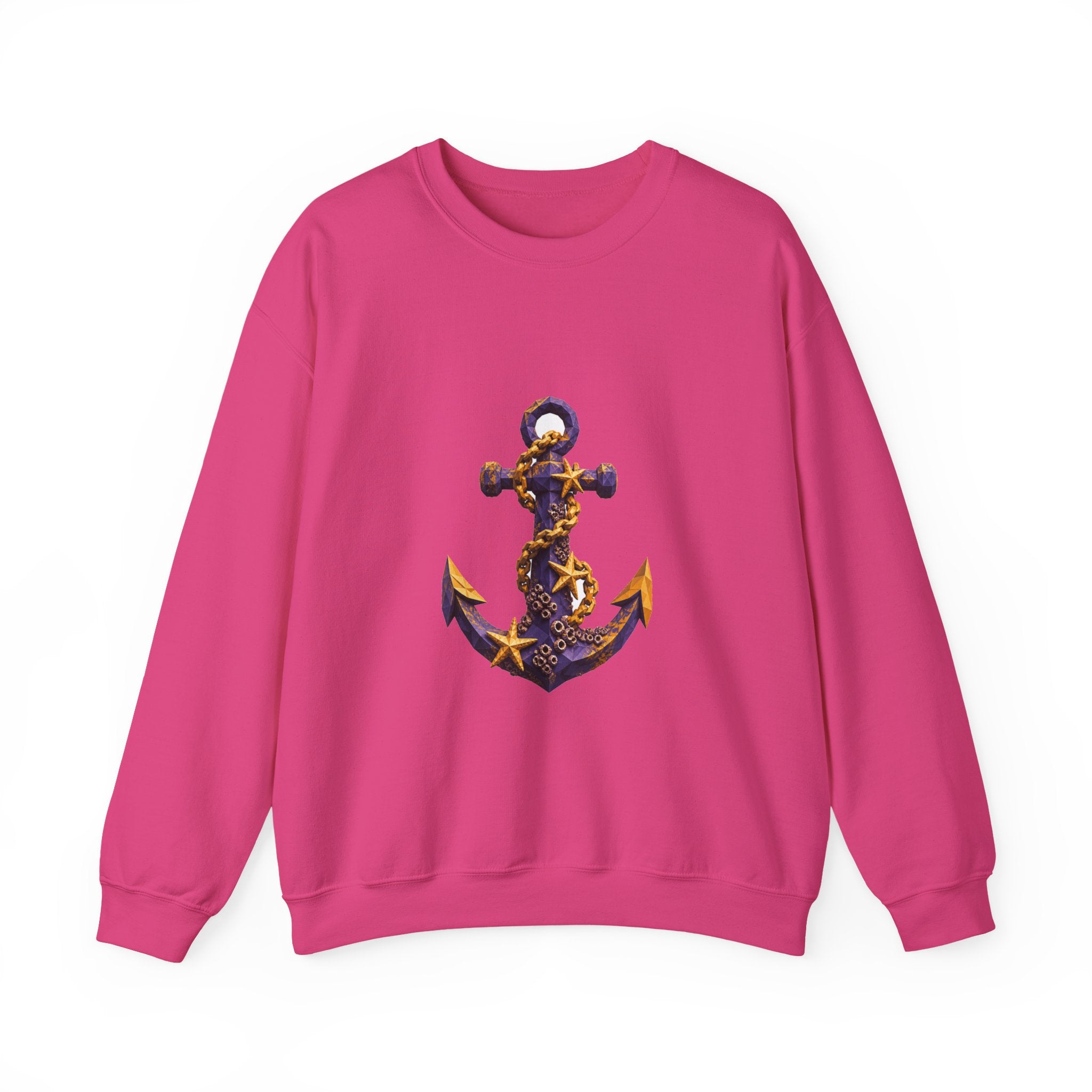 Matching Couple Sweatshirt - Anchor & Sail Matching Couple Crewneck Sweatshirt Geometric Art His Hers Couple Gift - Design A