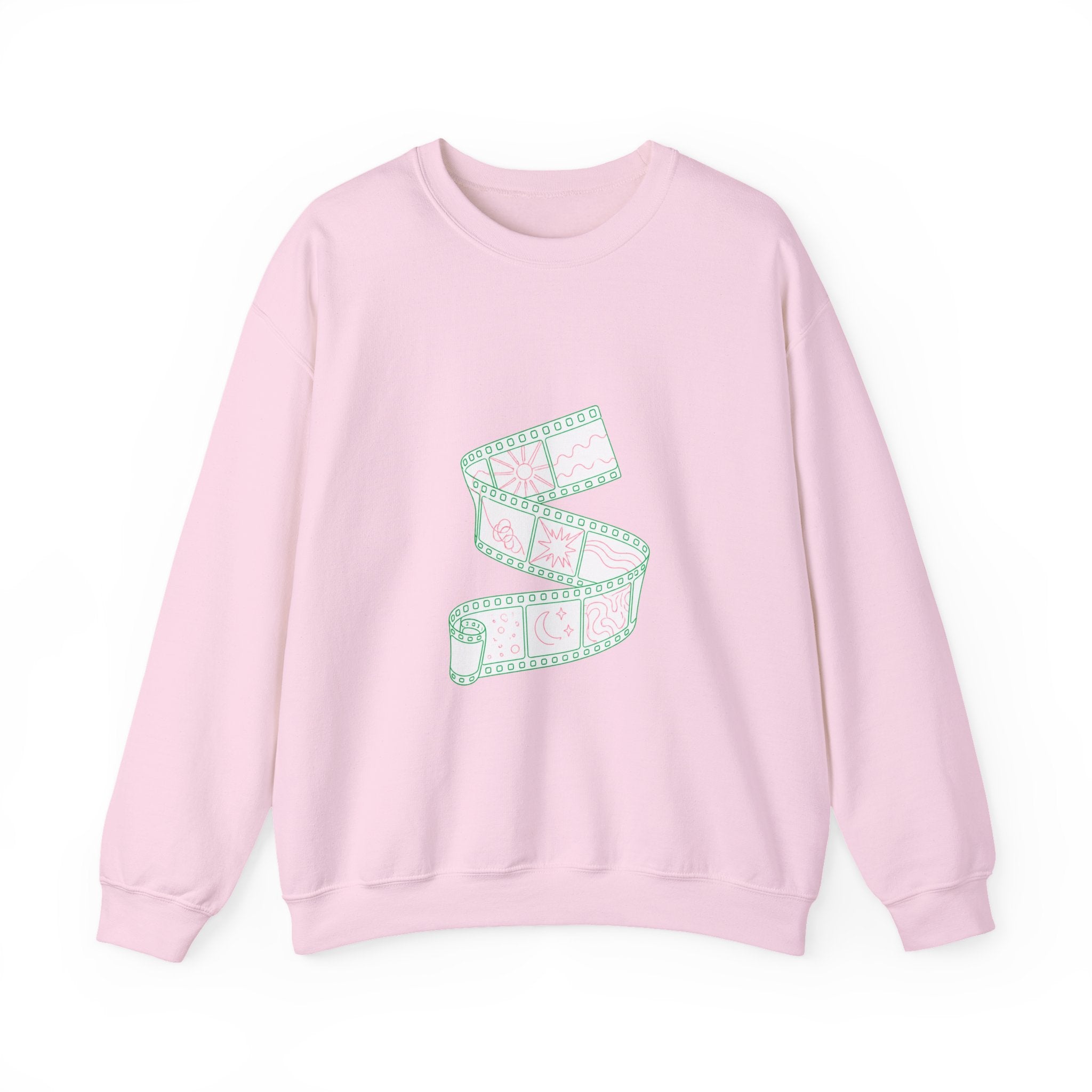 Matching Couple Sweatshirt - Camera & Film Matching Couple Crewneck Sweatshirt Minimalist Art His Hers Valentine Gift - Design B