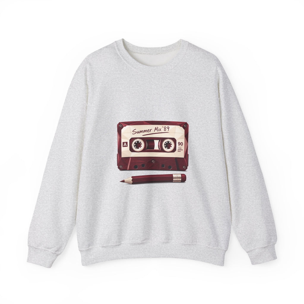 Matching Couple Sweatshirt - Vinyl & Cassette Matching Couple Crewneck Sweatshirt Geometric Art His Hers Couple Gift - Design B