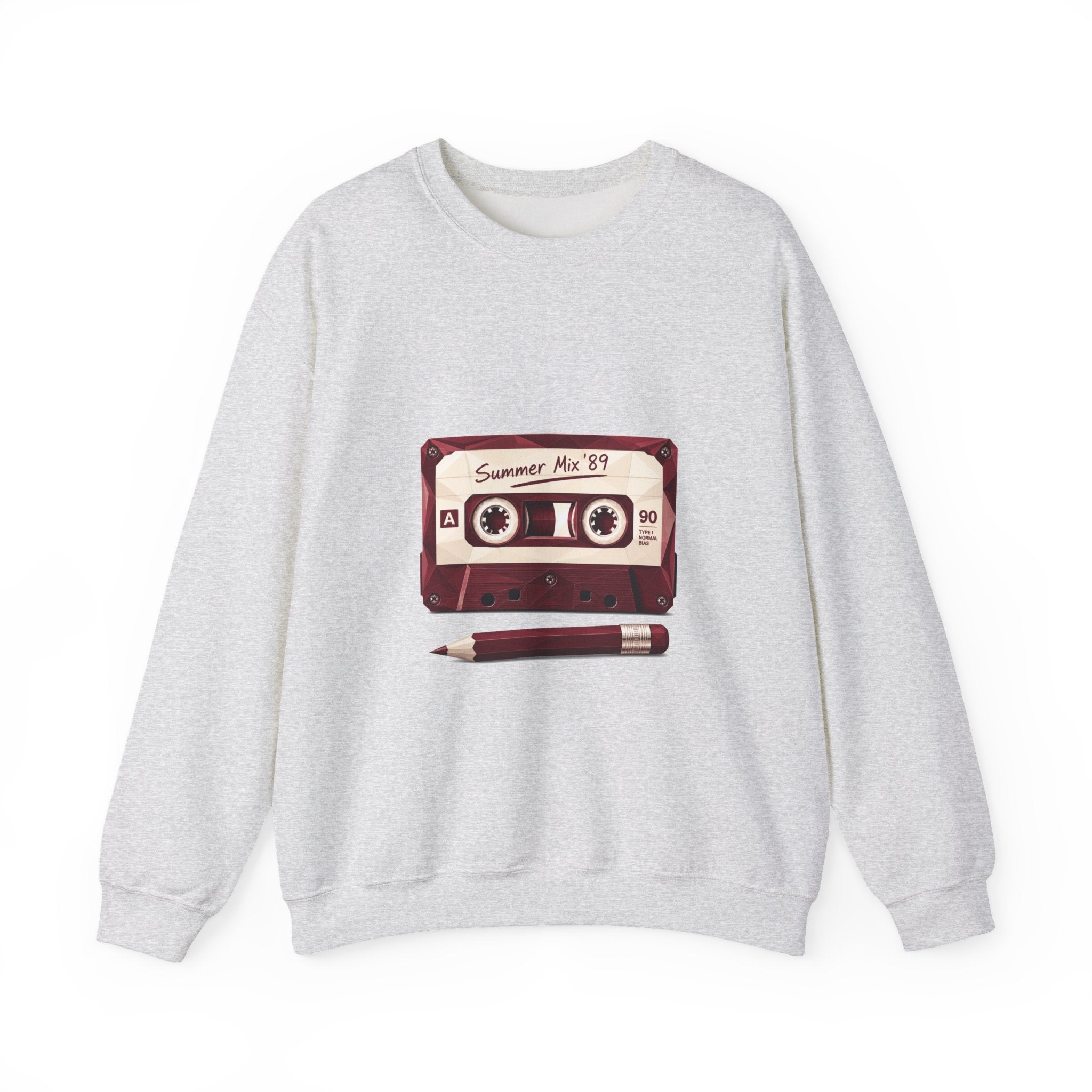 Matching Couple Sweatshirt - Vinyl & Cassette Matching Couple Crewneck Sweatshirt Geometric Art His Hers Couple Gift - Design B
