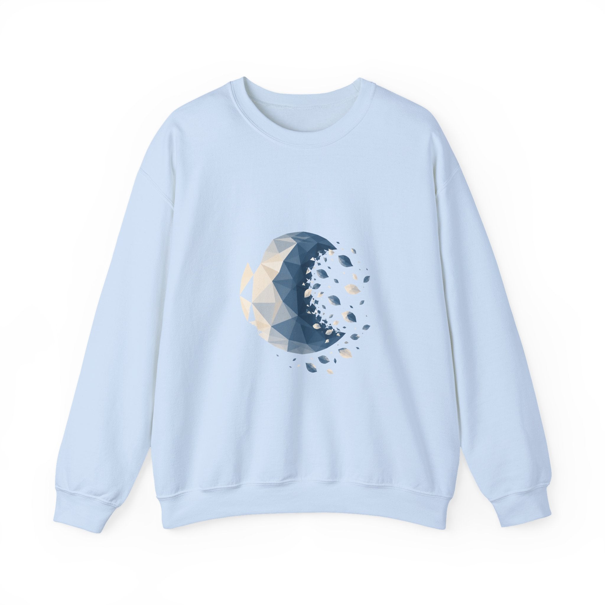 Matching Couple Sweatshirt - Waxing & Waning Moon Matching Couple Comfort Colors Crew Geometric Art His Hers Love Gift - Design B