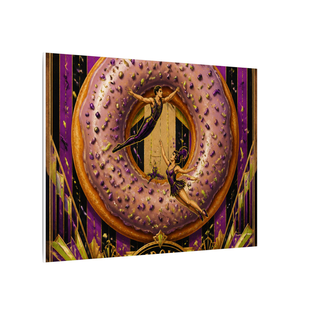 Donut Circus Ring Wall Art Canvas 16×20 Art Deco Entryway Decor Maximalist Print