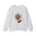 Matching Couple Sweatshirt - Sunflower & Moonflower Matching Couple Premium Fleece Sweatshirt Geometric Art His Hers Love Gift - Design A