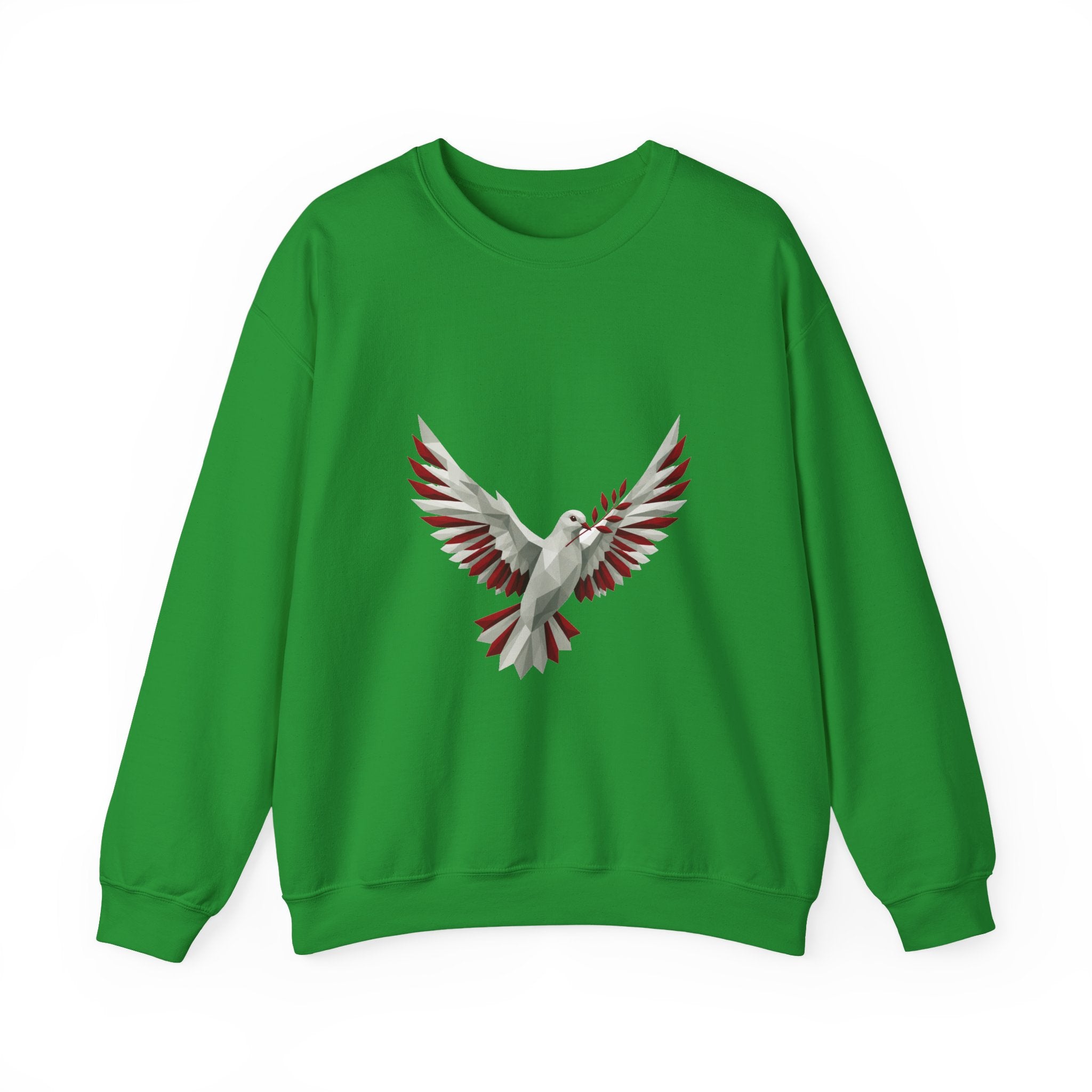 Matching Couple Sweatshirt - Wolf & Dove Matching Couple Premium Fleece Sweatshirt Geometric Art His Hers Love Gift - Design B
