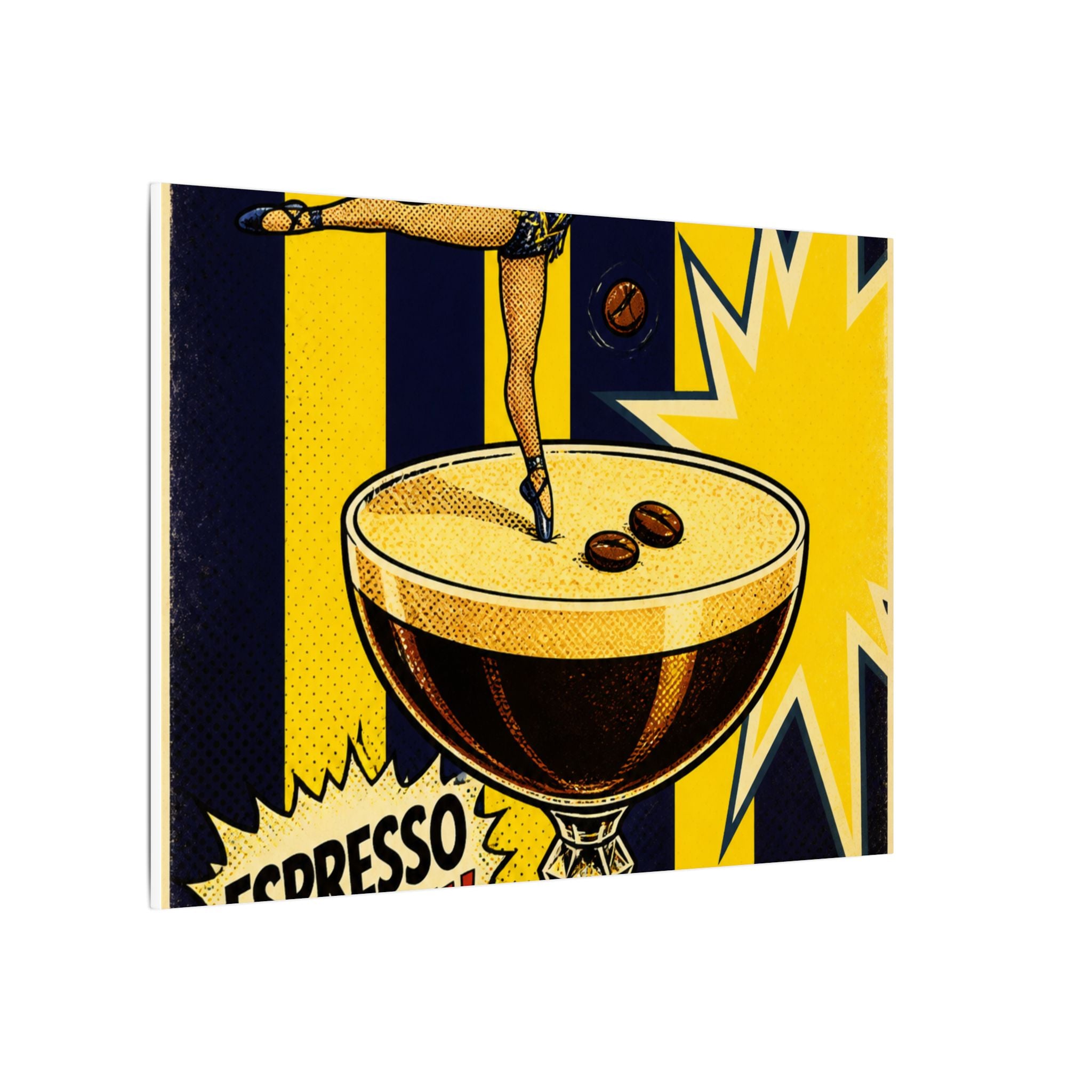 Espresso Martini Acrobat Wall Art Canvas 16×20 Pop Art Living Room Decor Maximalist Print