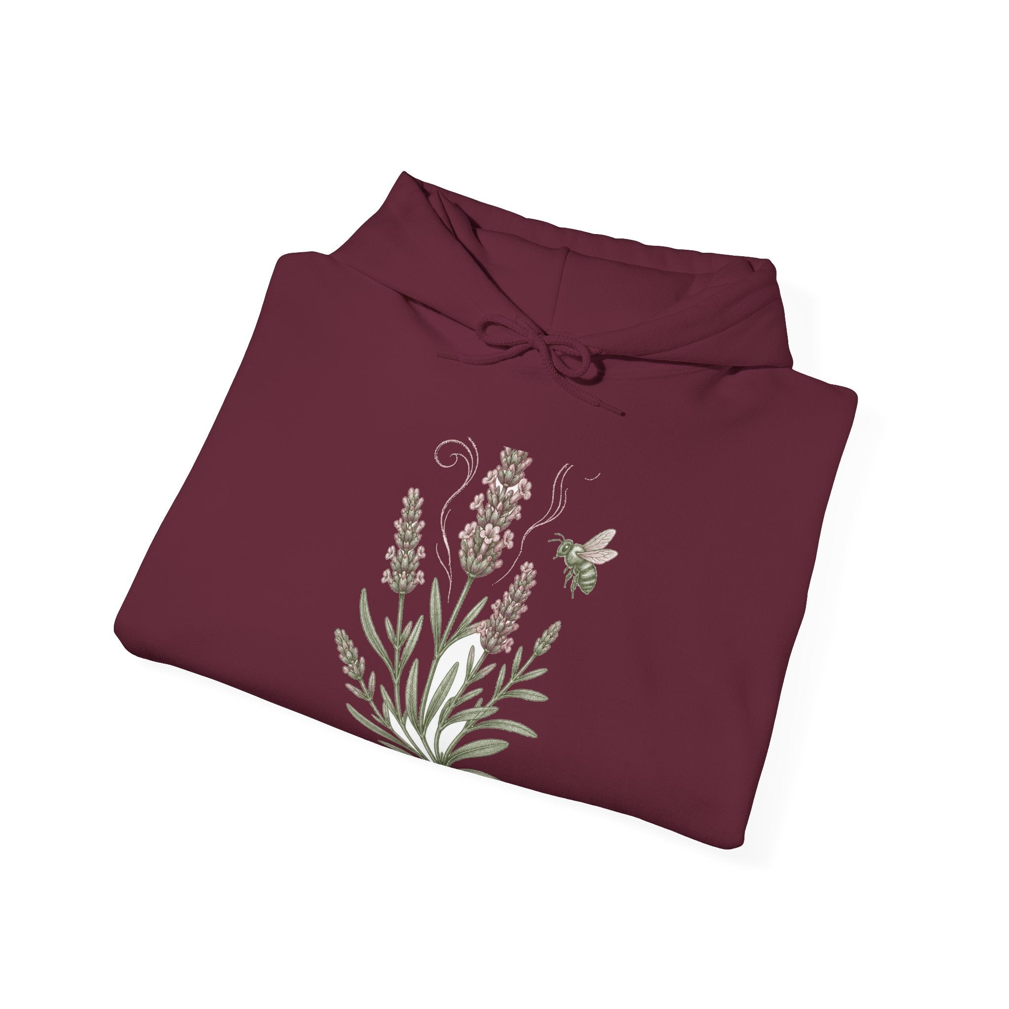 Matching Couple Sweatshirt - Lavender & Thistle Matching Couple Hooded Sweatshirt Vintage Art His Hers Wedding Gift - Design A
