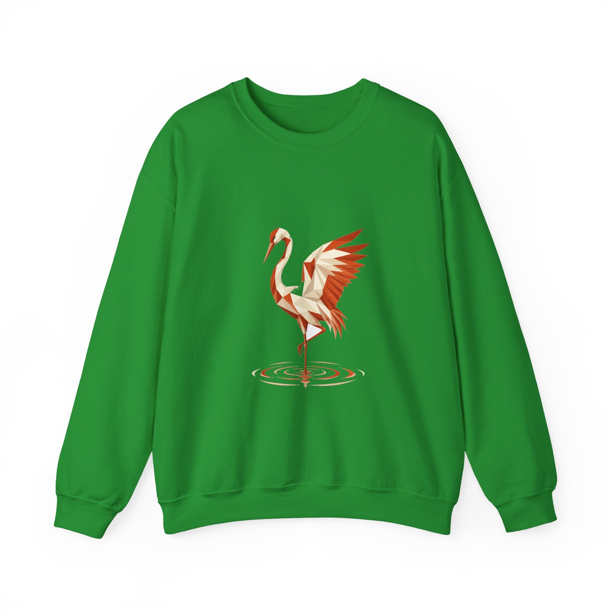 Matching Couple Sweatshirt - Tiger & Crane Matching Couple Premium Fleece Sweatshirt Geometric Art His Hers Love Gift - Design B
