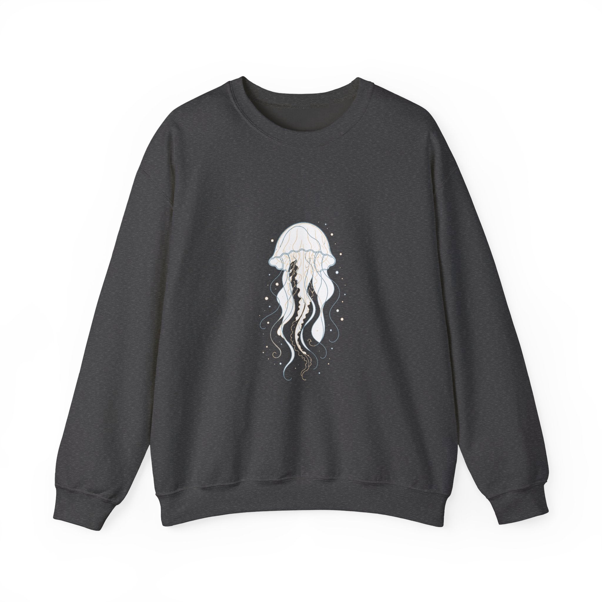 Matching Couple Sweatshirt - Octopus & Jellyfish Matching Couple Crewneck Sweatshirt Minimalist Art His Hers Valentine Gift - Design B