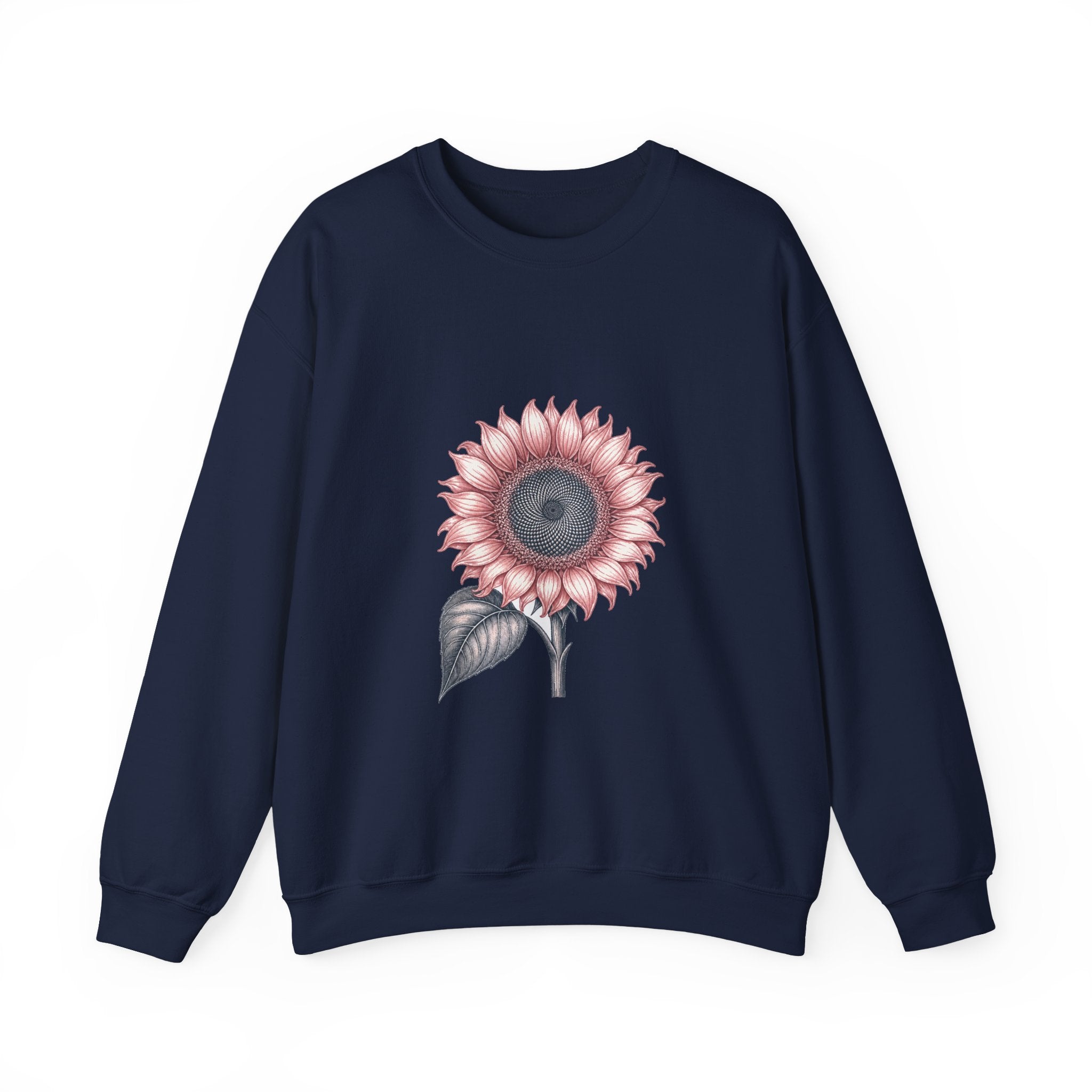 Matching Couple Sweatshirt - Sunflower & Moonflower Matching Couple Comfort Colors Crew Vintage Art His Hers Honeymoon Gift - Design A