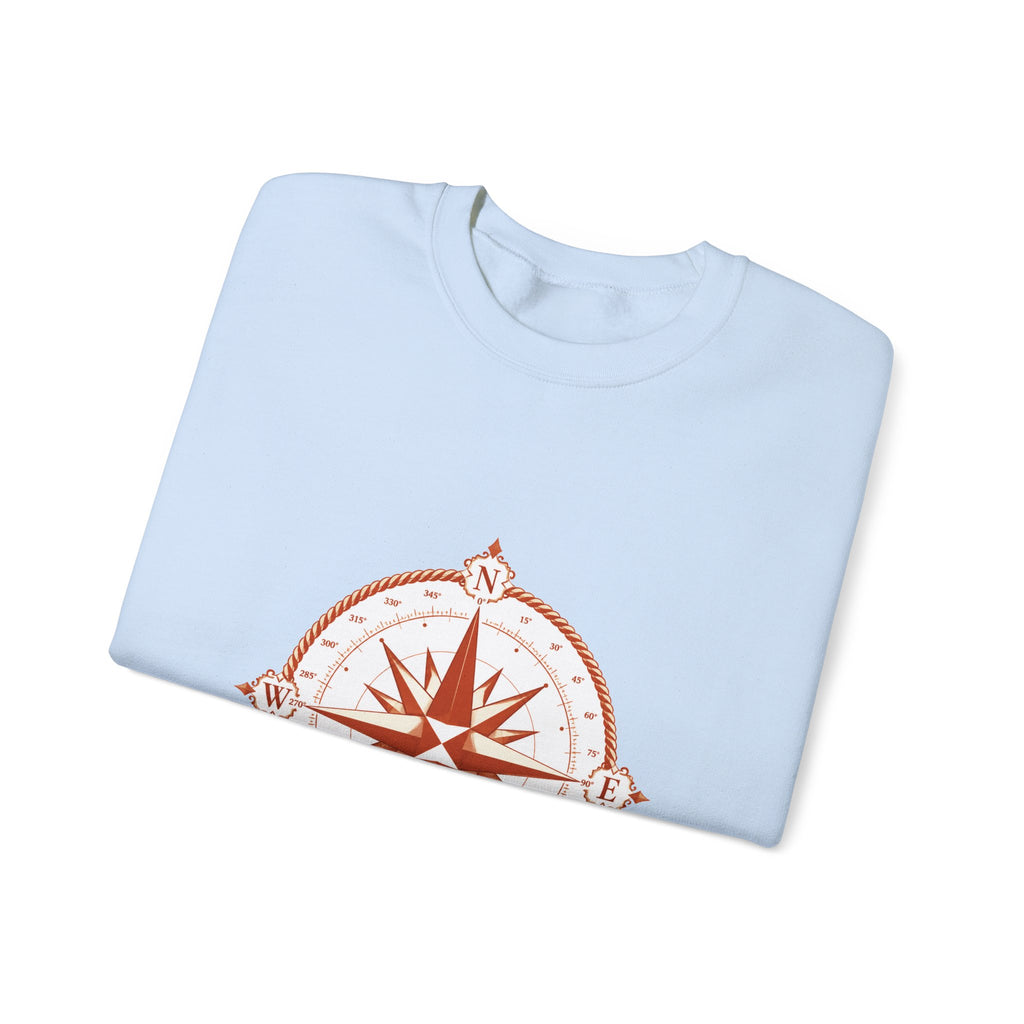 Matching Couple Sweatshirt - Compass North & South Matching Couple Comfort Colors Crew Geometric Art His Hers Love Gift - Design A