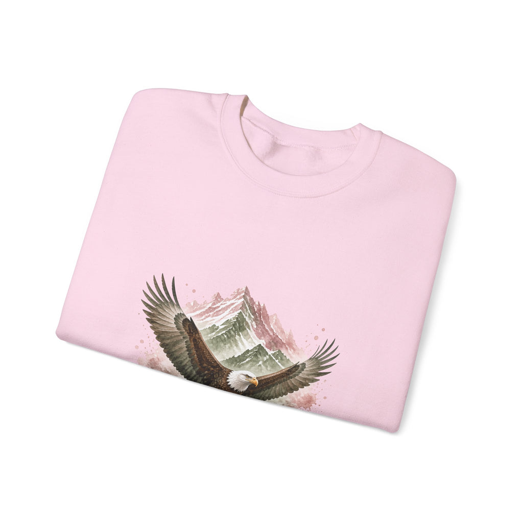 Matching Couple Sweatshirt - Eagle & Whale Matching Couple Comfort Colors Crew Watercolor Art His Hers Birthday Gift - Design A