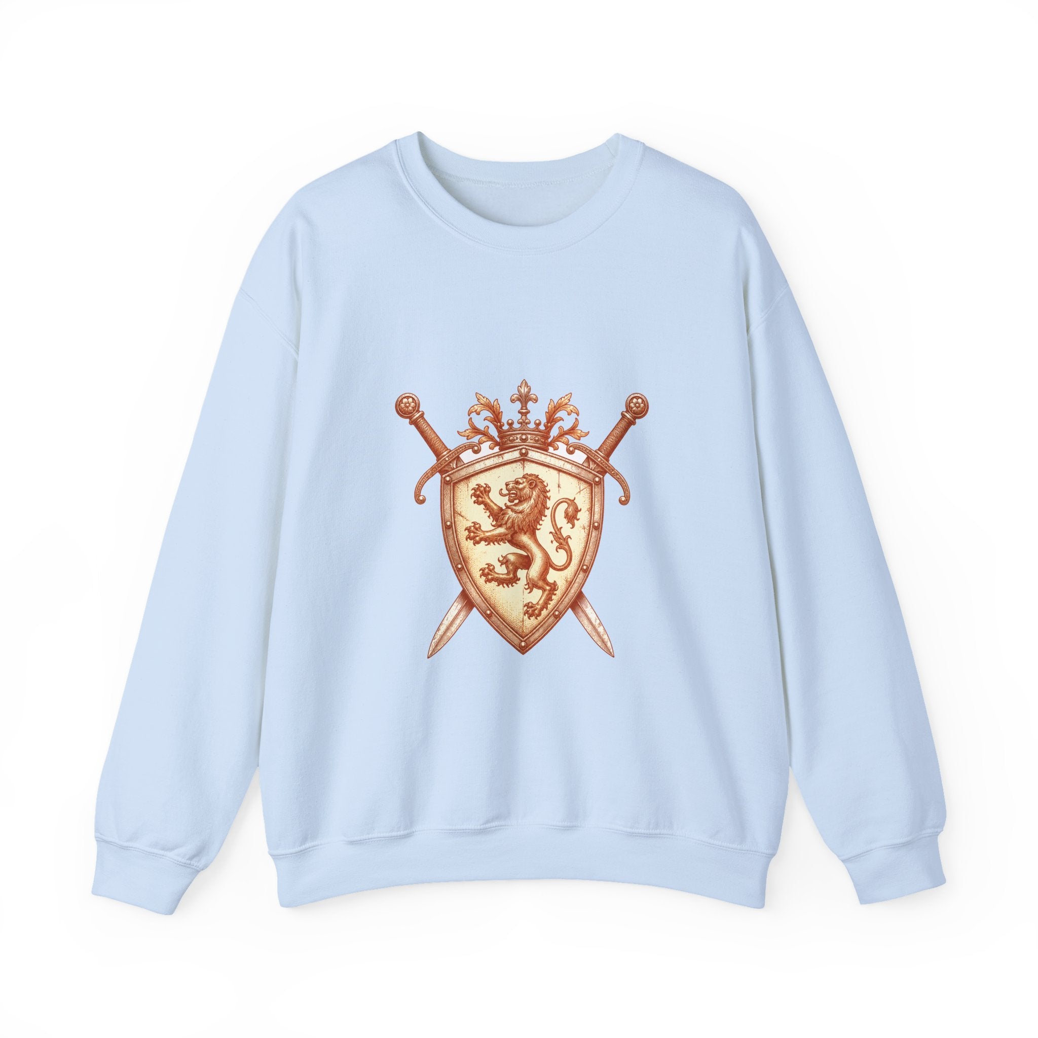Matching Couple Sweatshirt - Crown & Shield Matching Couple Premium Fleece Sweatshirt Vintage Art His Hers Honeymoon Gift - Design B