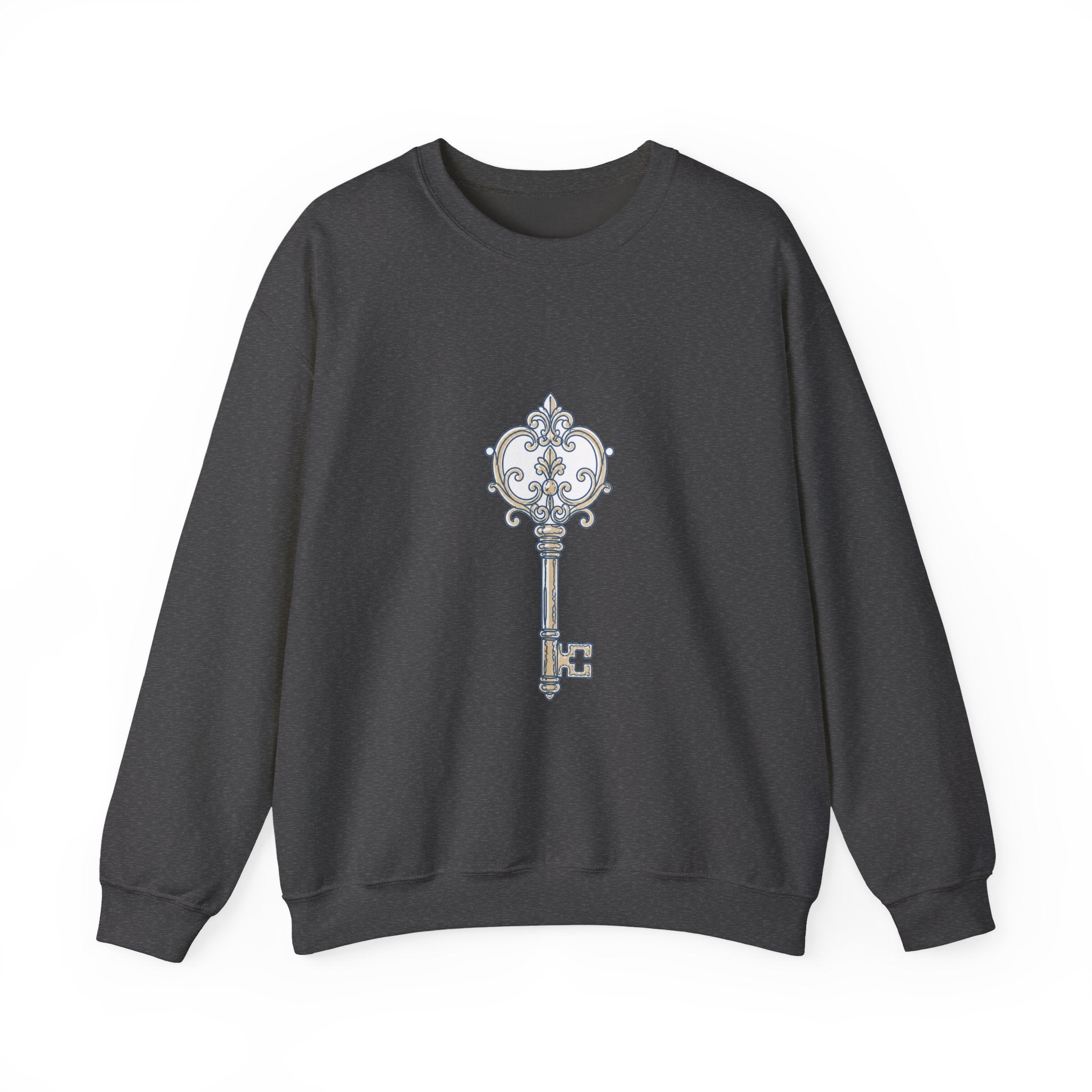 Matching Couple Sweatshirt - Key & Lock Matching Couple Comfort Colors Crew Minimalist Art His Hers Christmas Gift - Design A