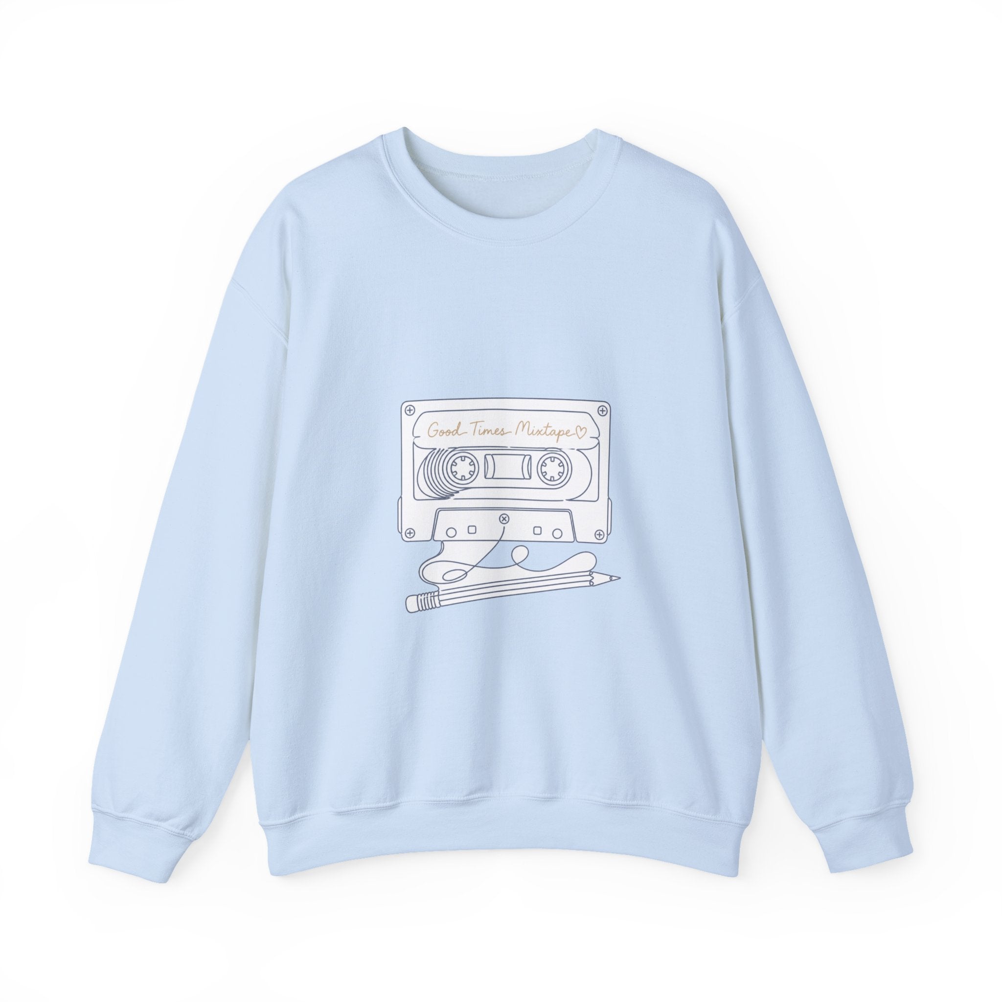 Matching Couple Sweatshirt - Vinyl & Cassette Matching Couple Crewneck Sweatshirt Minimalist Art His Hers Valentine Gift - Design B