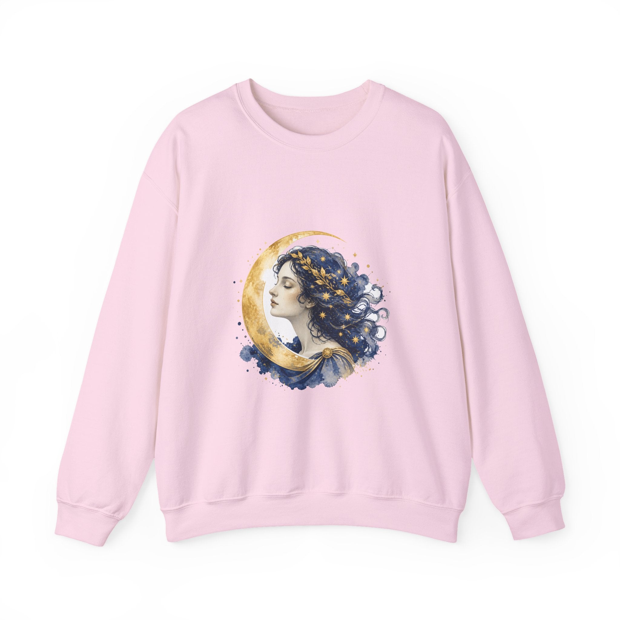 Matching Couple Sweatshirt - Helios & Selene Matching Couple Comfort Colors Crew Watercolor Art His Hers Birthday Gift - Design B