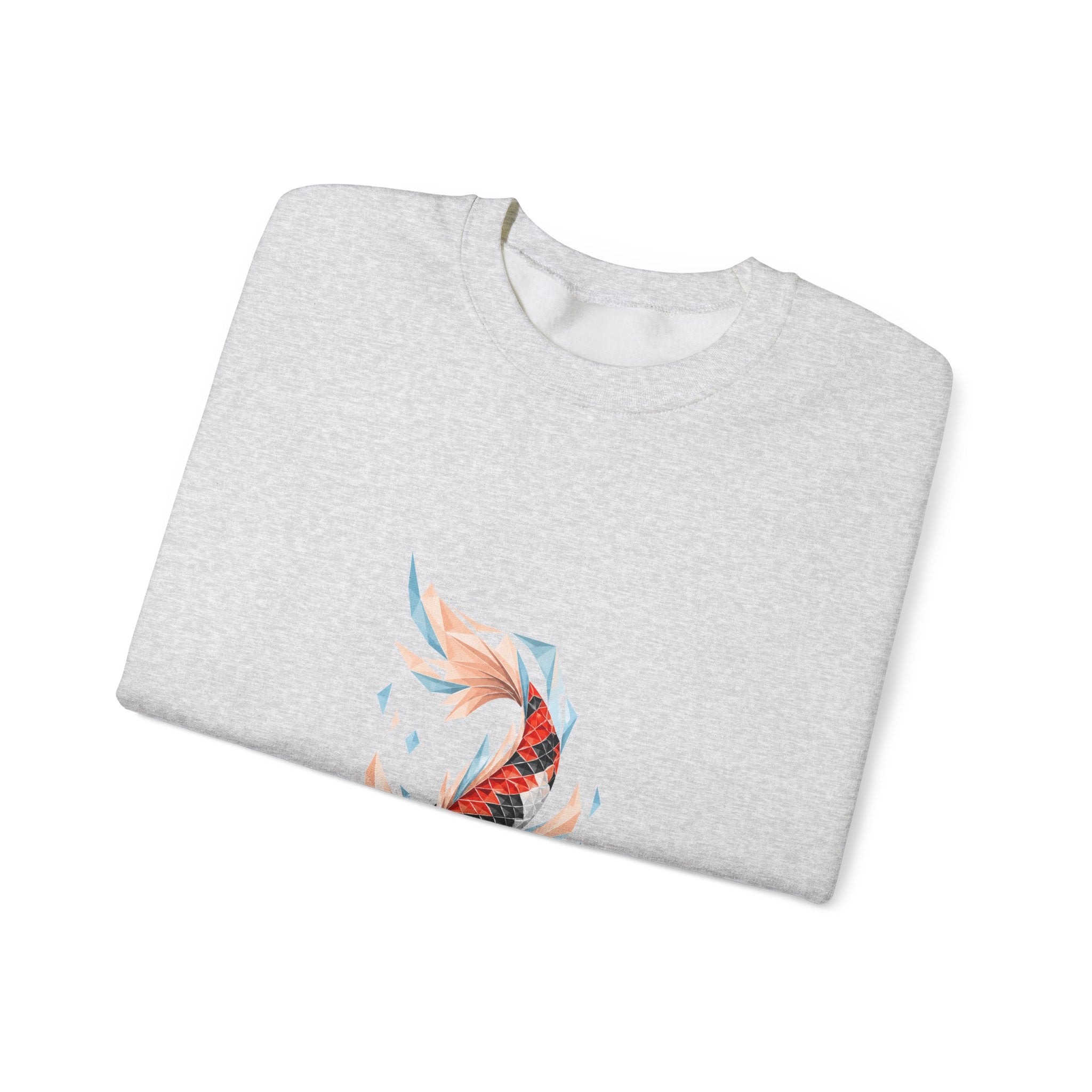 Matching Couple Sweatshirt - Koi Fish Yin Yang Matching Couple Premium Fleece Sweatshirt Geometric Art His Hers Love Gift - Design B