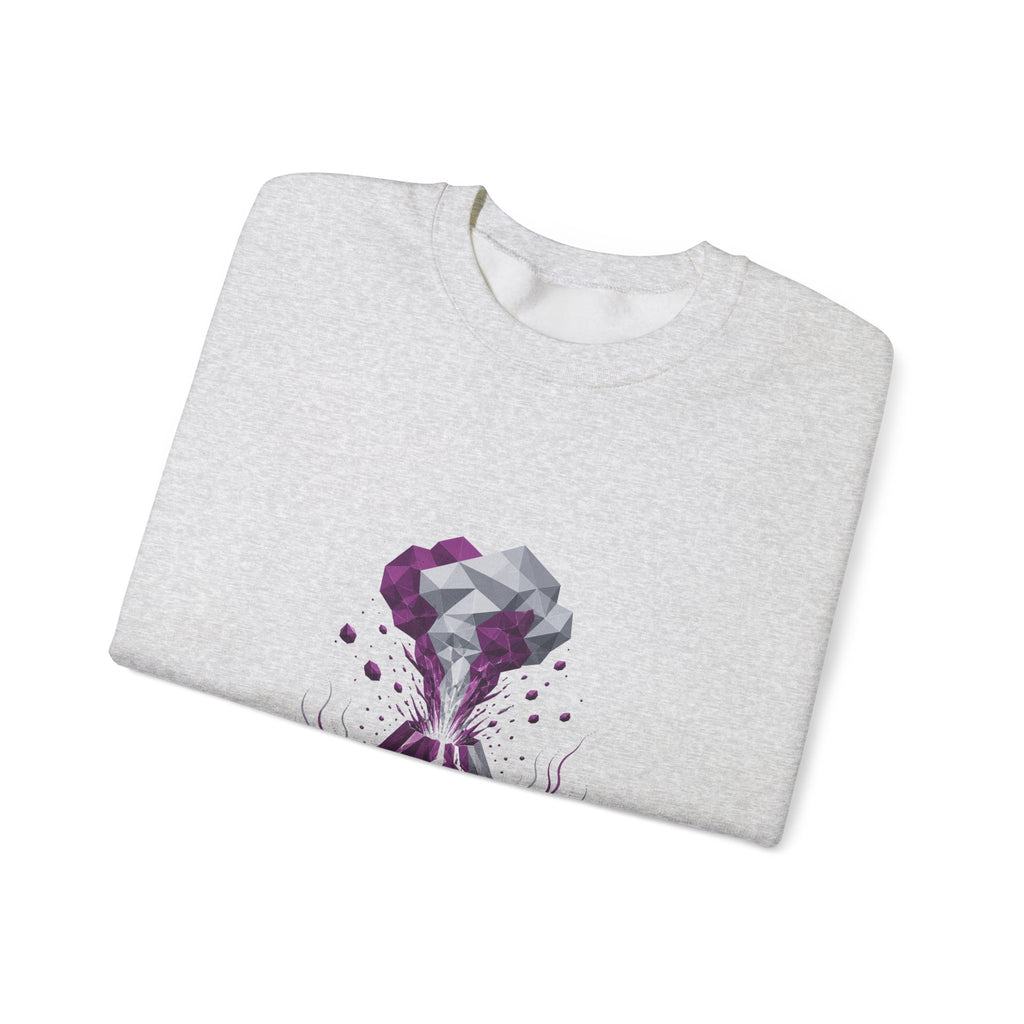 Matching Couple Sweatshirt - Volcano & Glacier Matching Couple Comfort Colors Crew Geometric Art His Hers Love Gift - Design A