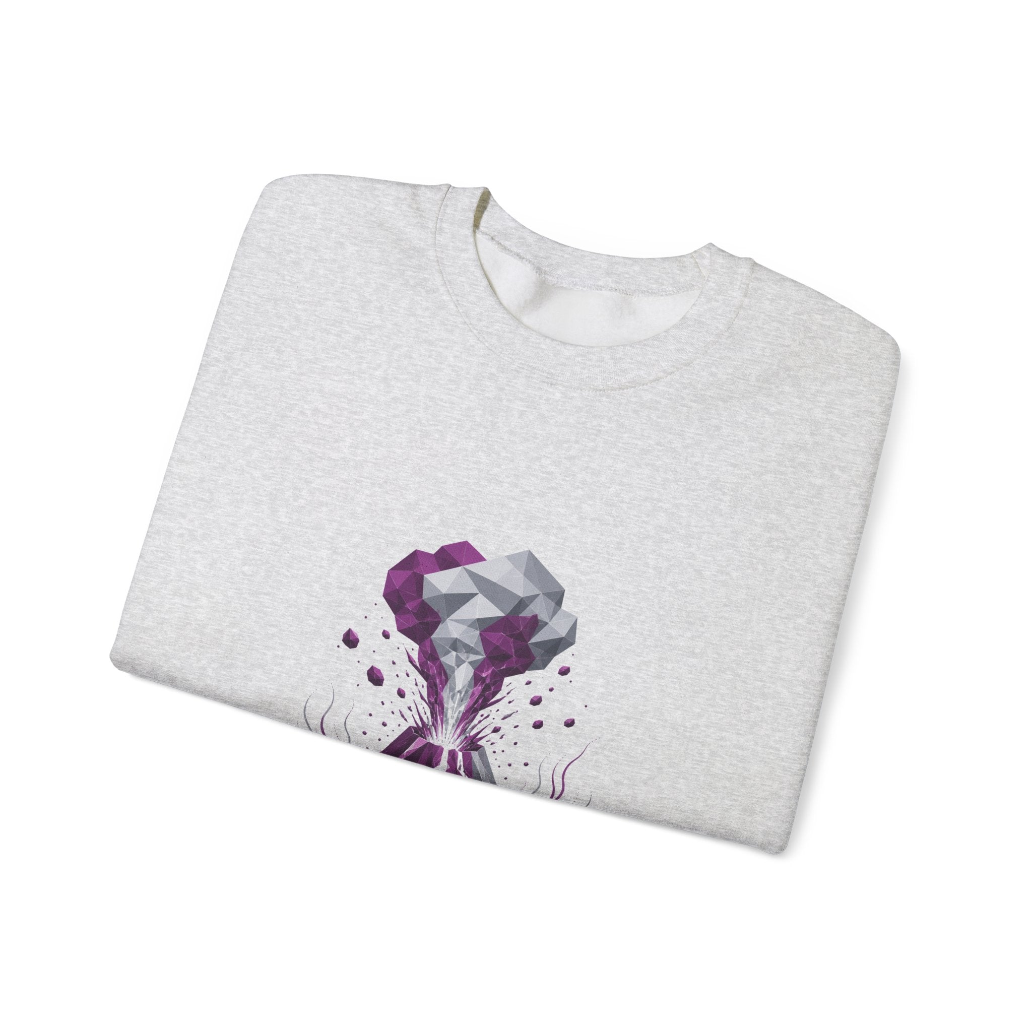 Matching Couple Sweatshirt - Volcano & Glacier Matching Couple Comfort Colors Crew Geometric Art His Hers Love Gift - Design A
